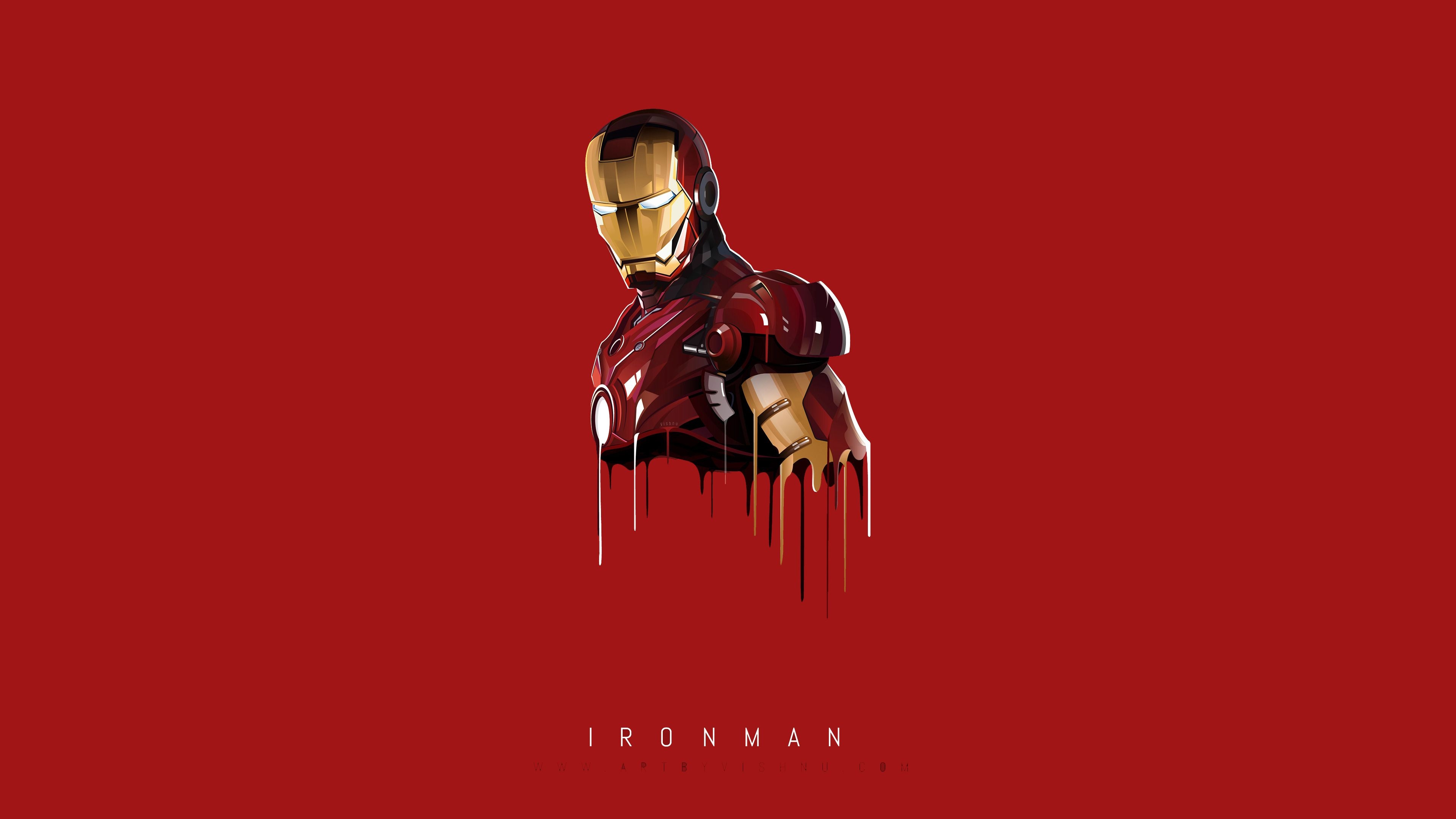 3840x2160 Wallpaper 4k Iron Man Minimal 4k Wallpaper, Artist Wallpaper, Desktop