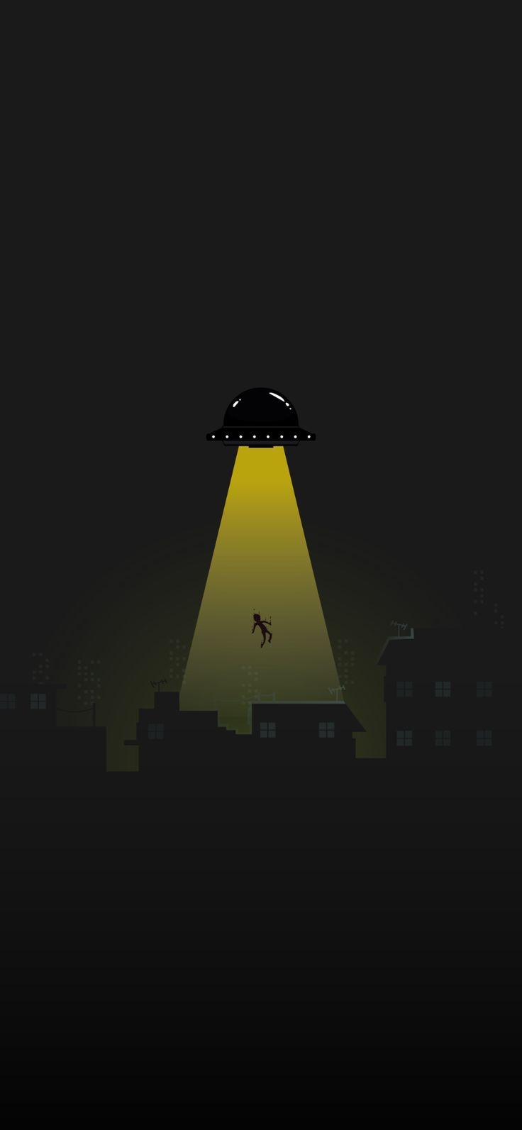 740x1600 UFO ABDUCTION MINIMALIST WALLPAPERS 4K, Phone