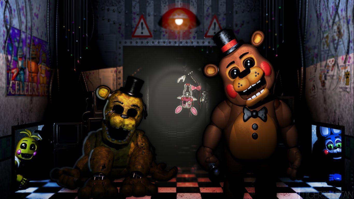 1370x770 Speed Art. Five Nights at Freddy's Wallpaper 4K, Desktop