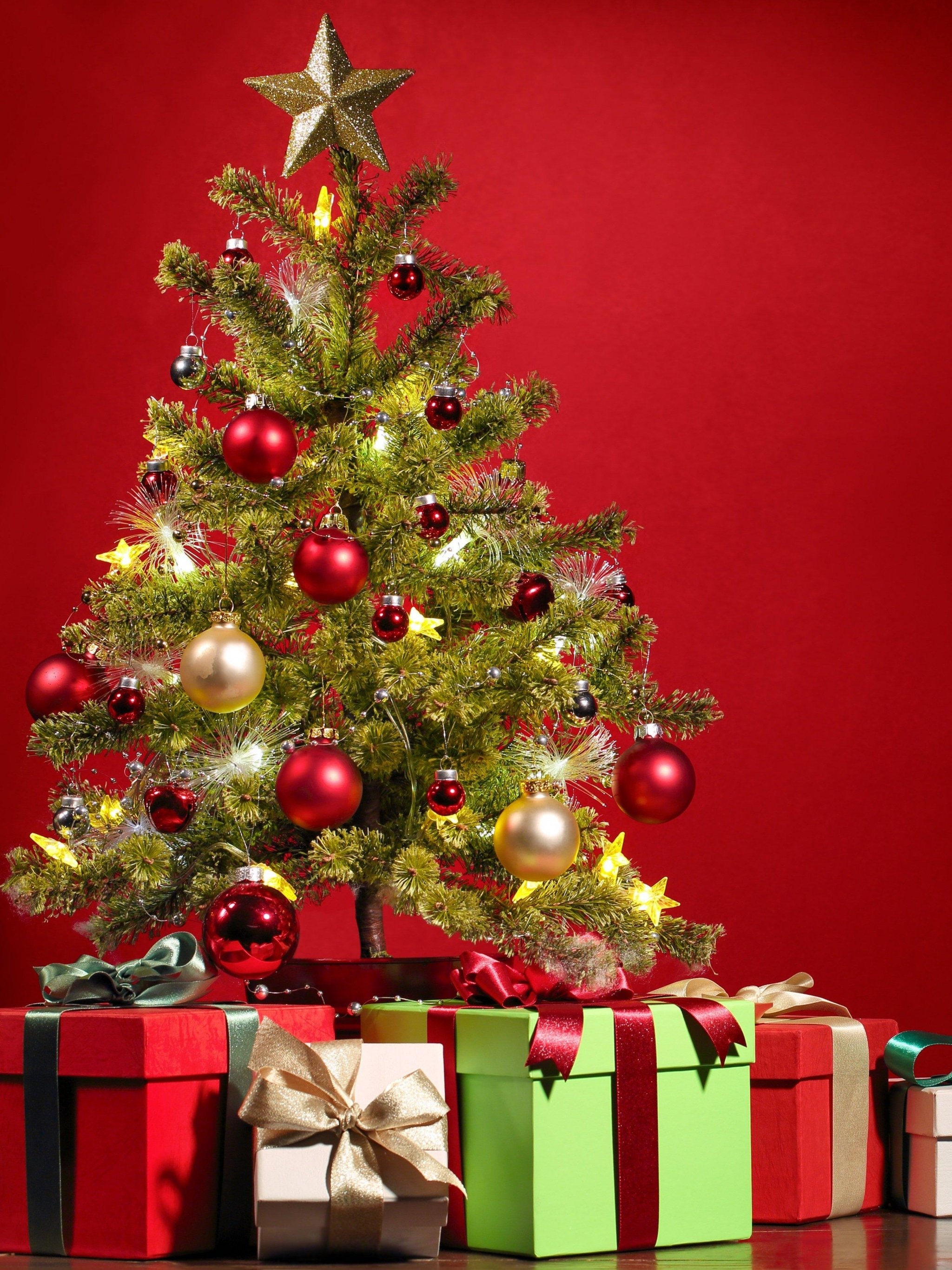 2050x2740 Christmas Tree With Gifts Wallpaper, Android & Desktop Background, Phone