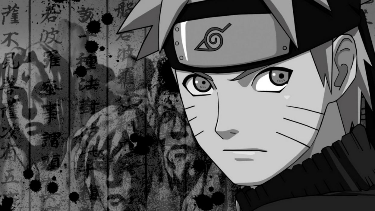 1250x700 Naruto Shippuden Black and White Wallpaper Free Naruto Shippuden Black and White Background, Desktop