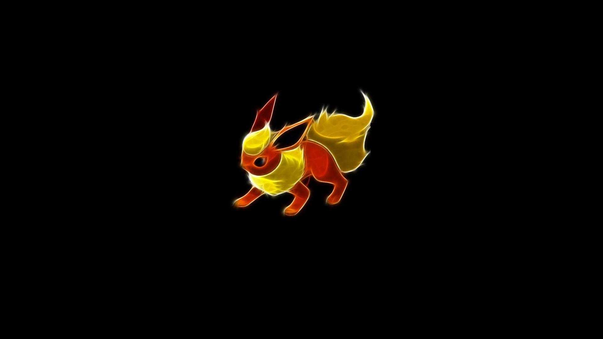 1920x1080 pokemon flareon black background  wallpaper High Quality, Desktop