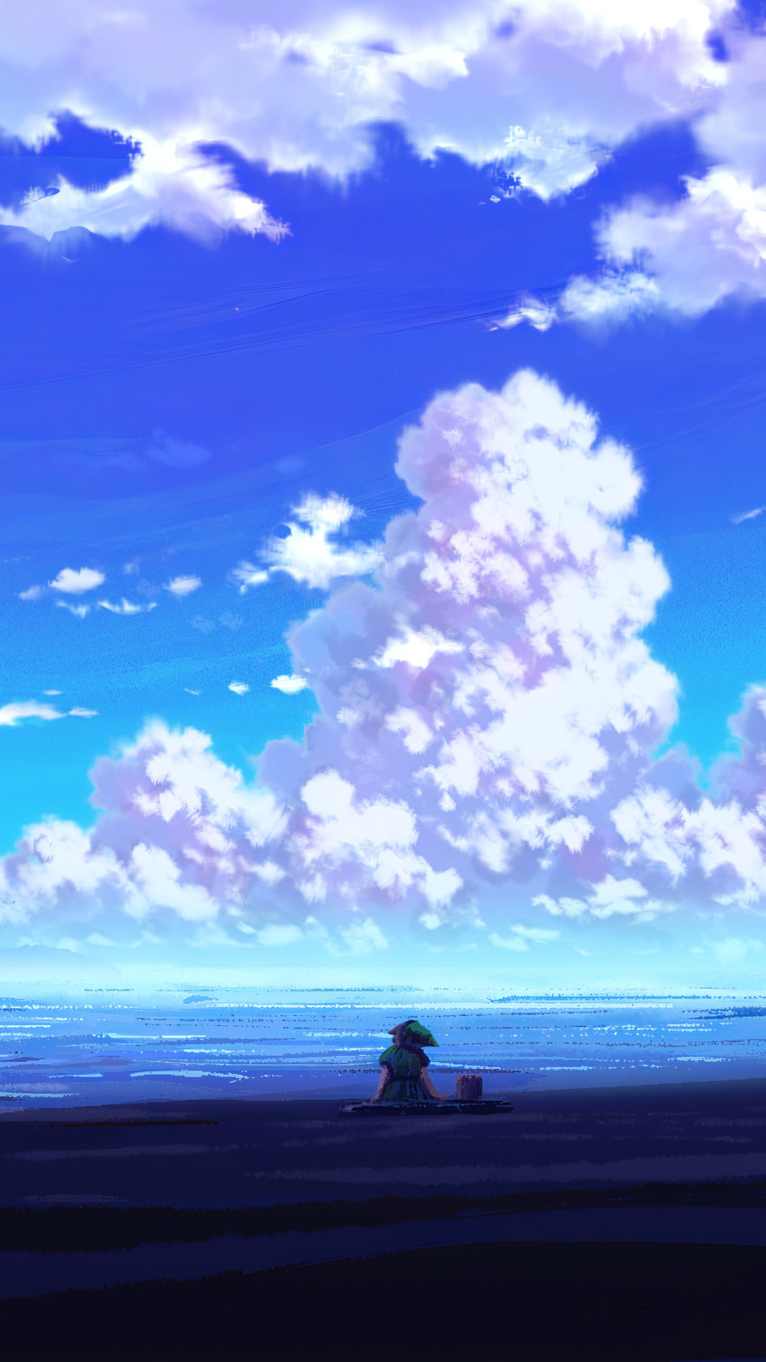 1080x1920 Anime Scenery Sitting 4k iPhone 6s, 6 Plus, Pixel xl , One Plus 3t, 5 HD 4k Wallpaper, Image, Background, Photo and Picture, Phone