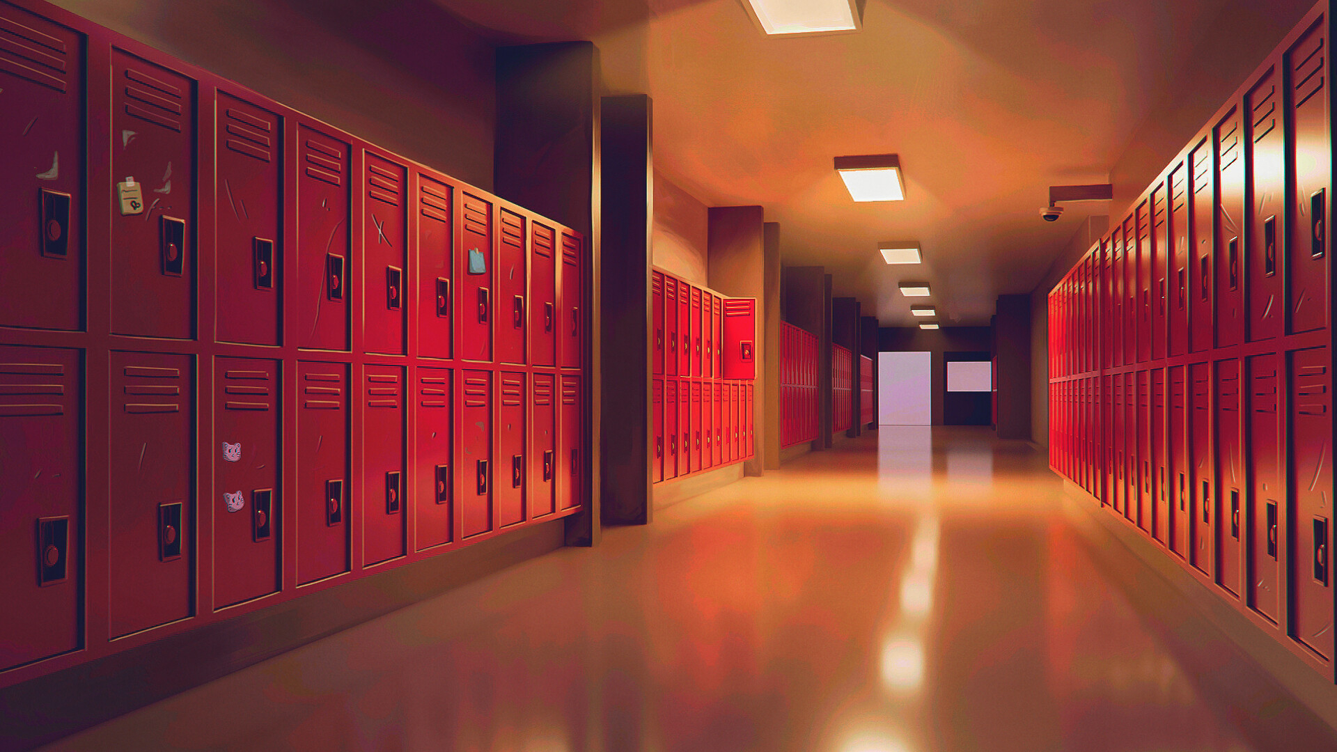 1920x1080 School hallway, Desktop