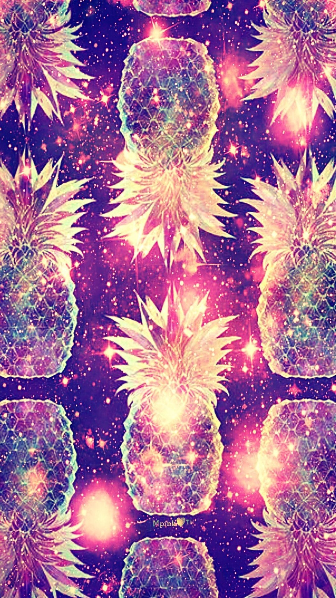 1080x1920 Glow Pineapples Galaxy Wallpaper Pineapple Background, Phone