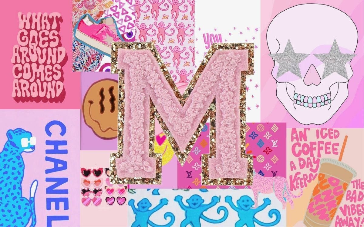 1200x750 Download Preppy Letter M Wallpaper, Desktop