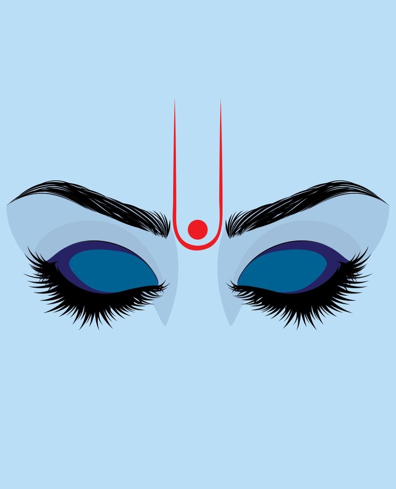 810x1000 Indian God Krishna Eyes On Blue Skin Art Print By AnnArtshock Small. Krishna Painting, Krishna Drawing, Krishna, Phone