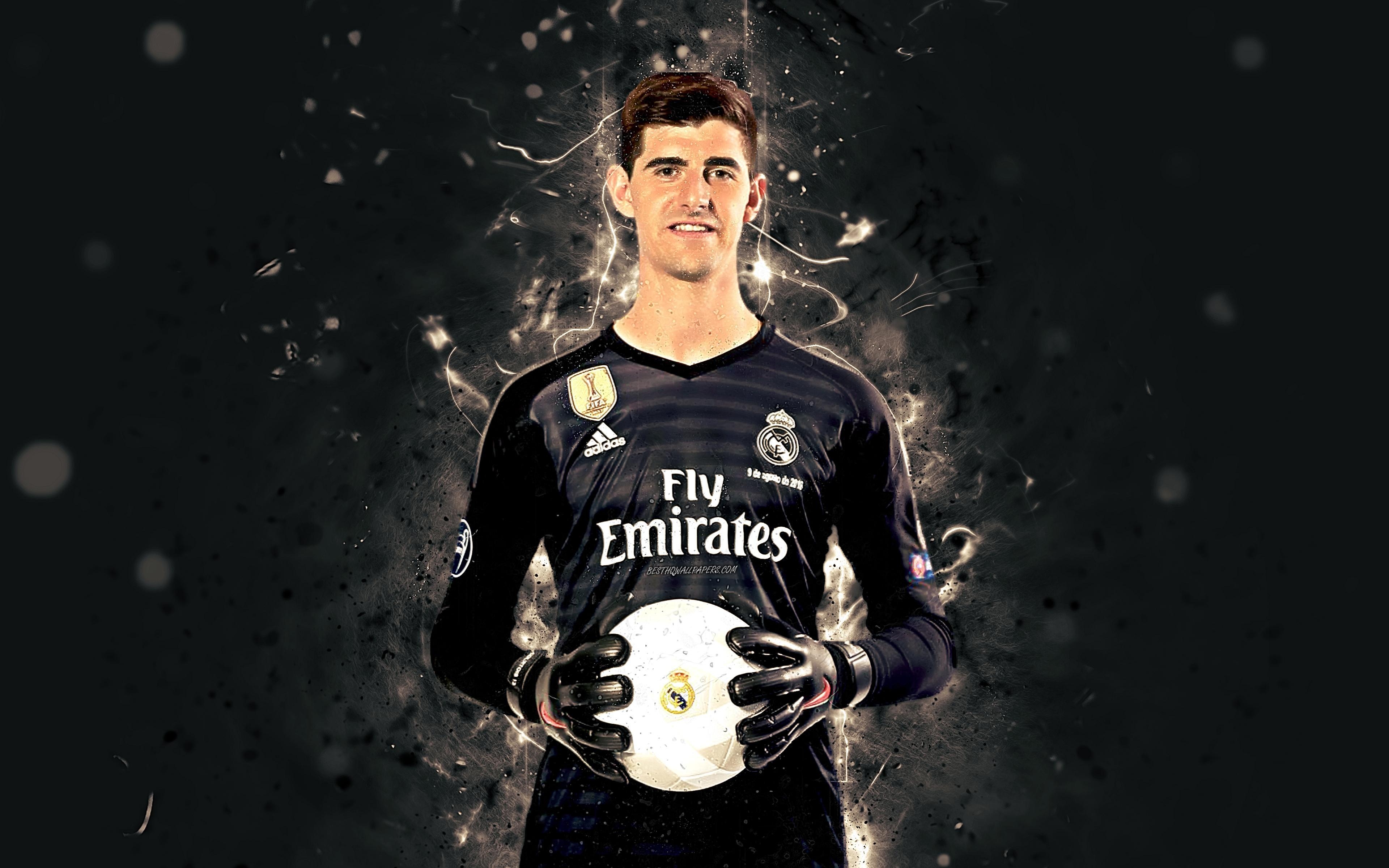 3840x2400 Download Wallpaper Thibaut Courtois, 4k, Season 2018 2019, Desktop