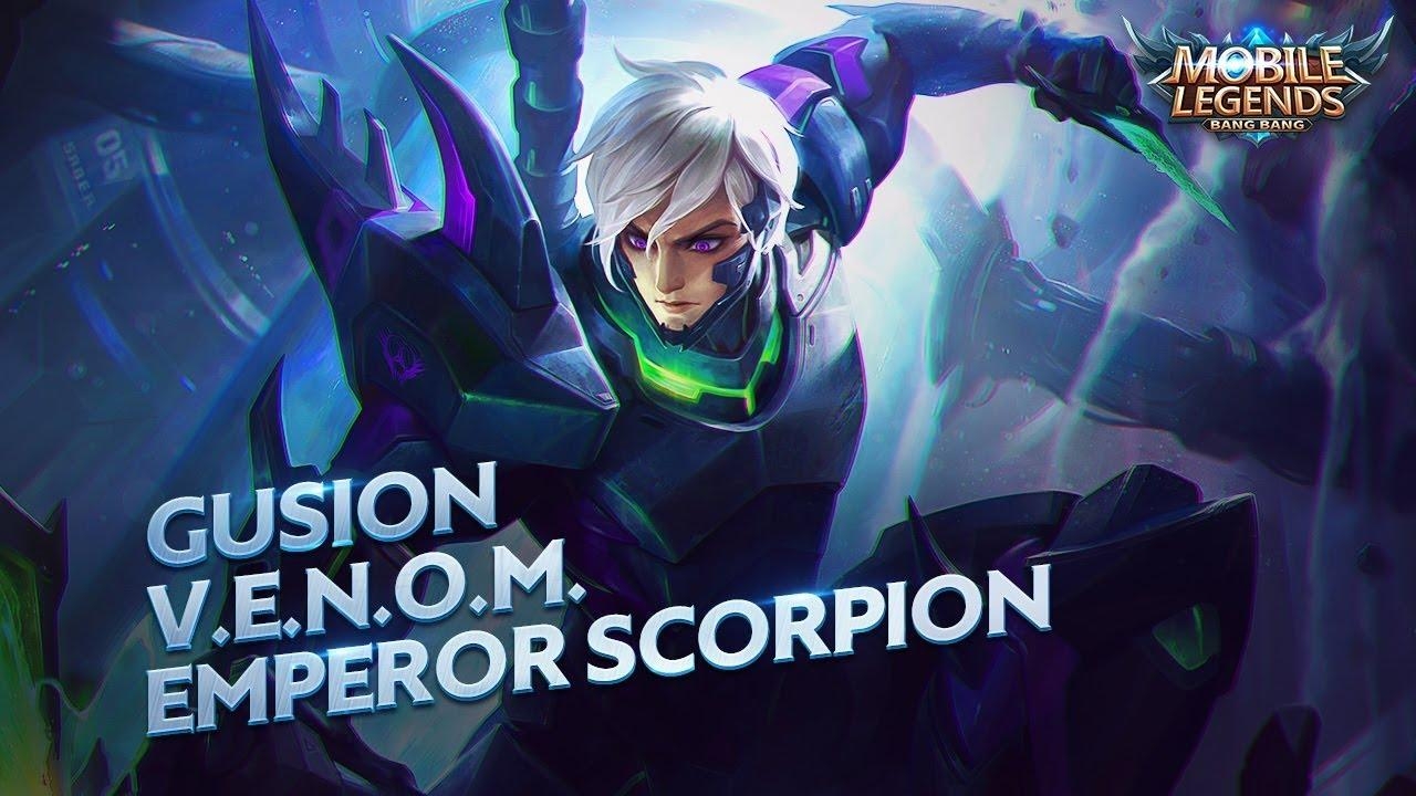 1280x720 Gusion new skin. V.E.N.O.M. Emperor Scorpion. Mobile Legends, Desktop