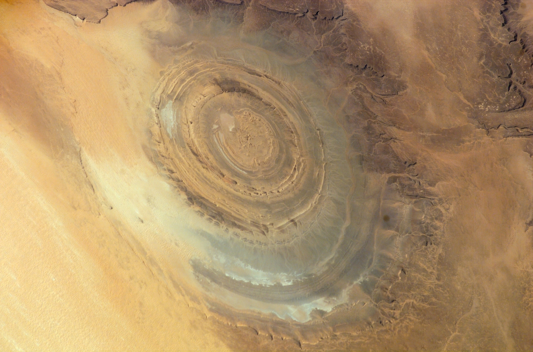 1820x1210 Mauritania: Richat Structure, in the Maur Adrar Desert, photographed, Desktop