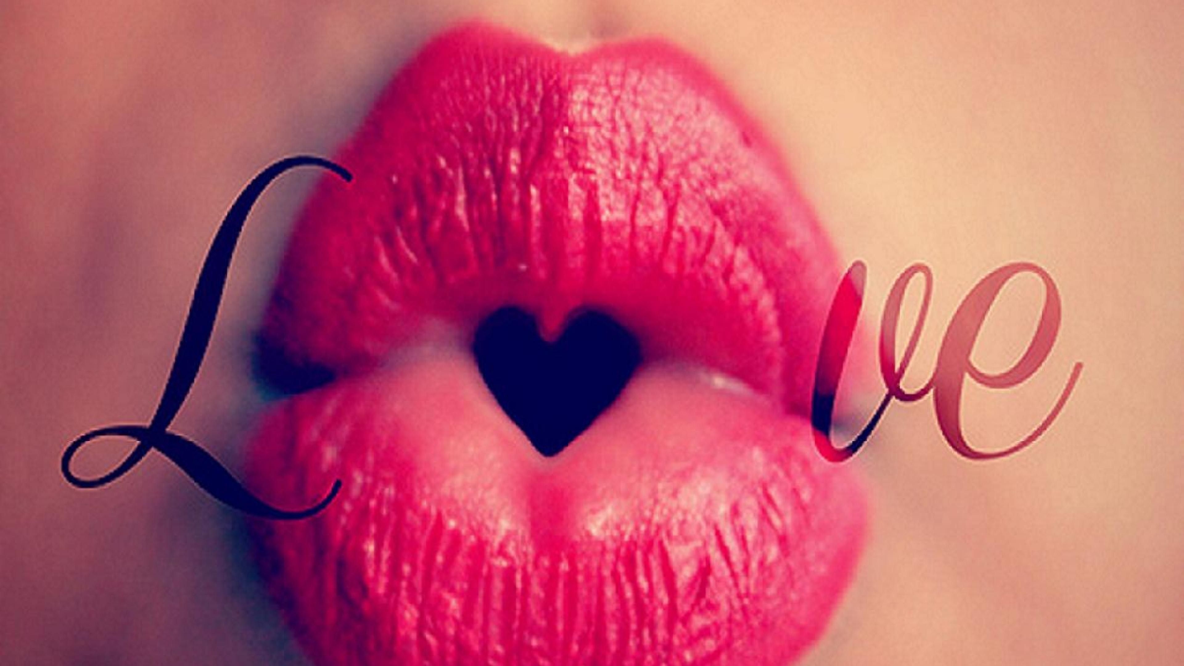 3840x2160 Wallpaper Kissing Lips, Desktop