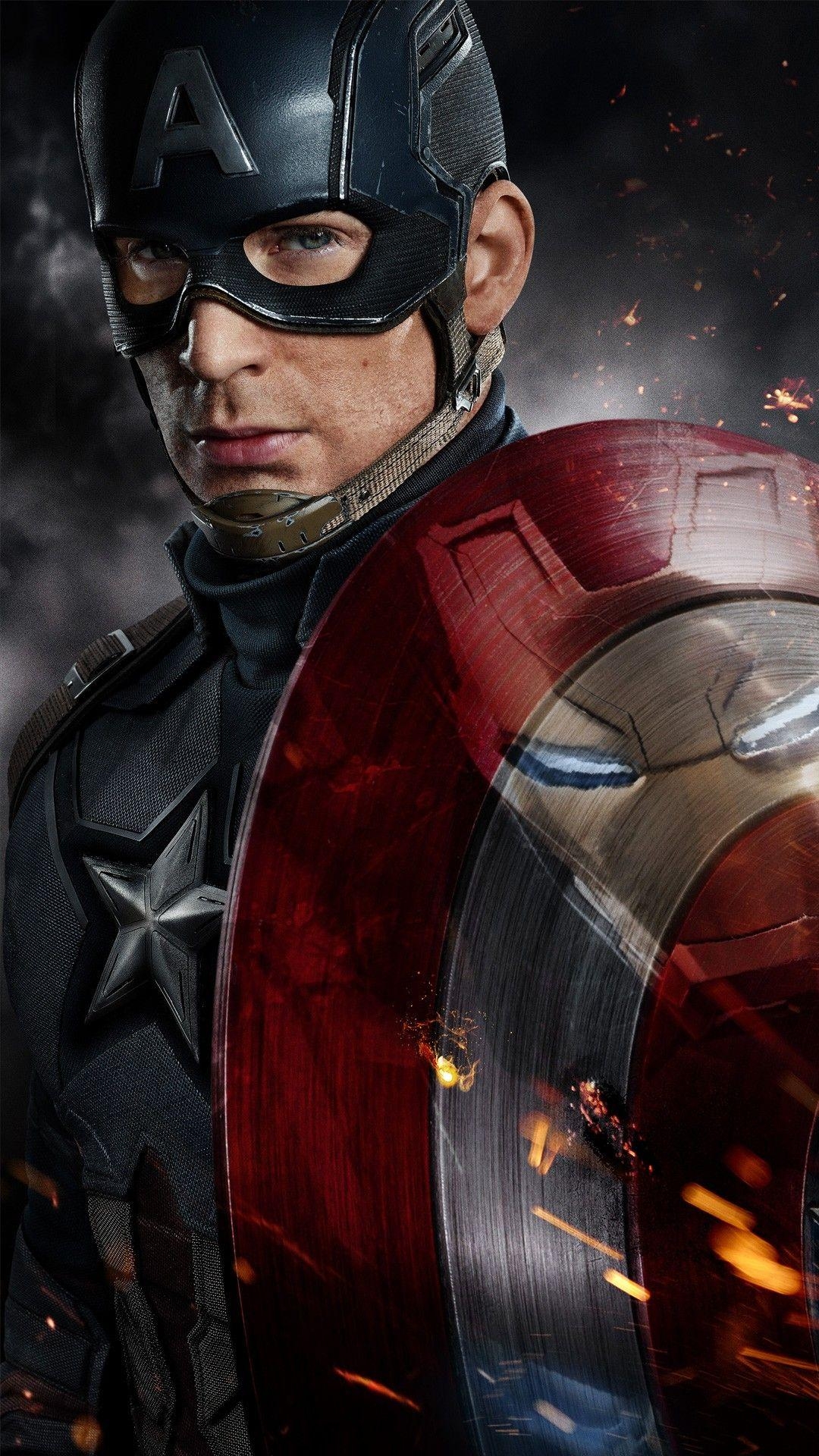 1080x1920 Captain America Civil War Chris Evans Wallpaper. HD Wallpaper, Phone