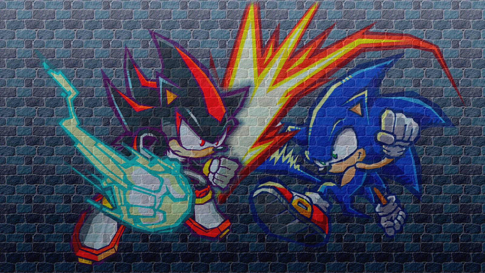 1600x900 Sonic Battle: Sonic Vs Shadow[1] By Light Rock, Desktop