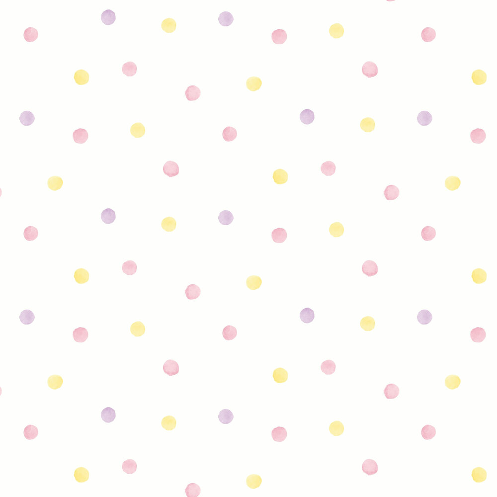 1000x1000 Watercolour Polka Dots by Albany / Yellow, Wallpaper Direct, Phone