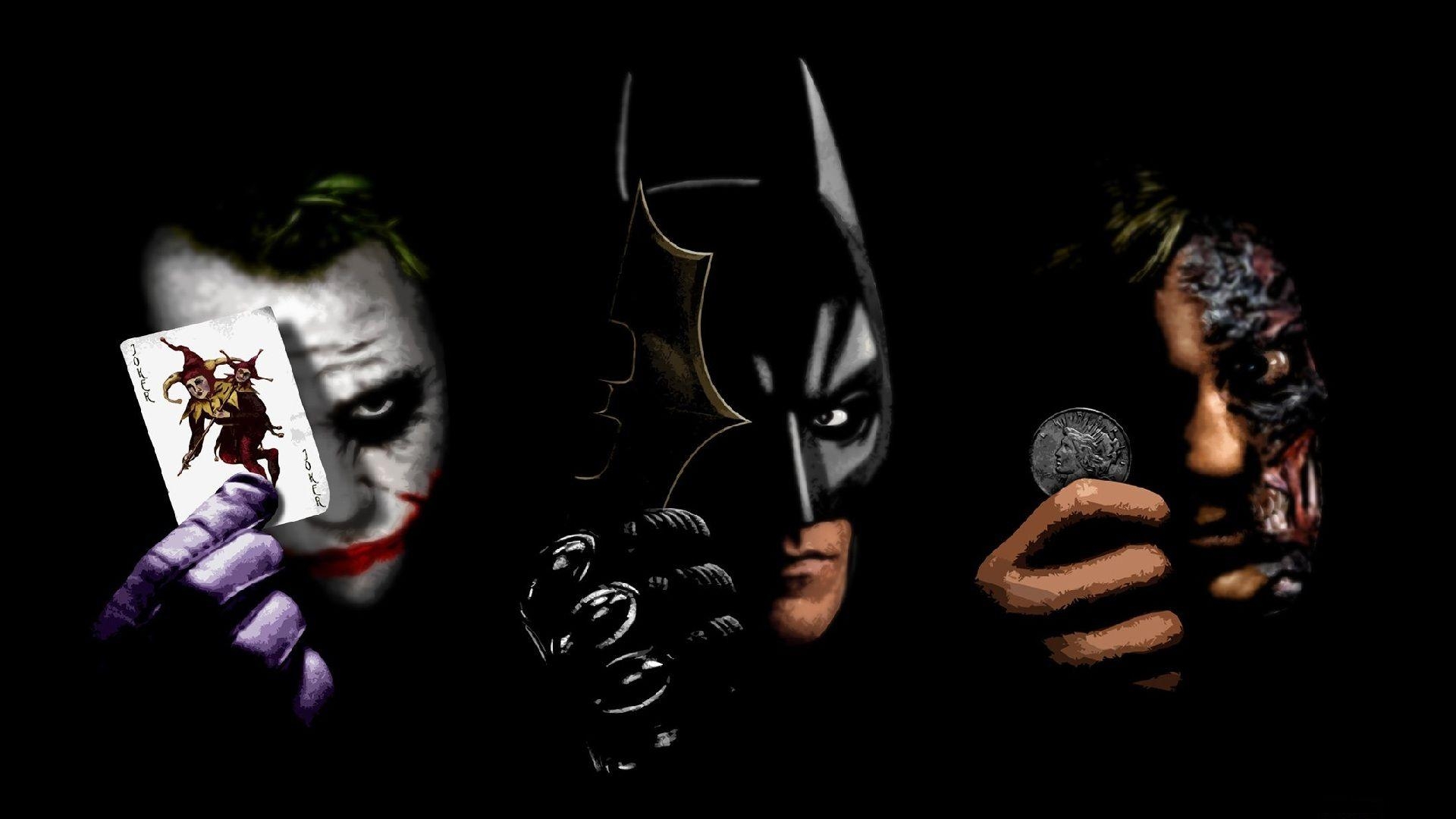 1920x1080 Batman, Black, The Joker, Two Face, The Dark Knight, Harvey Dent, Desktop