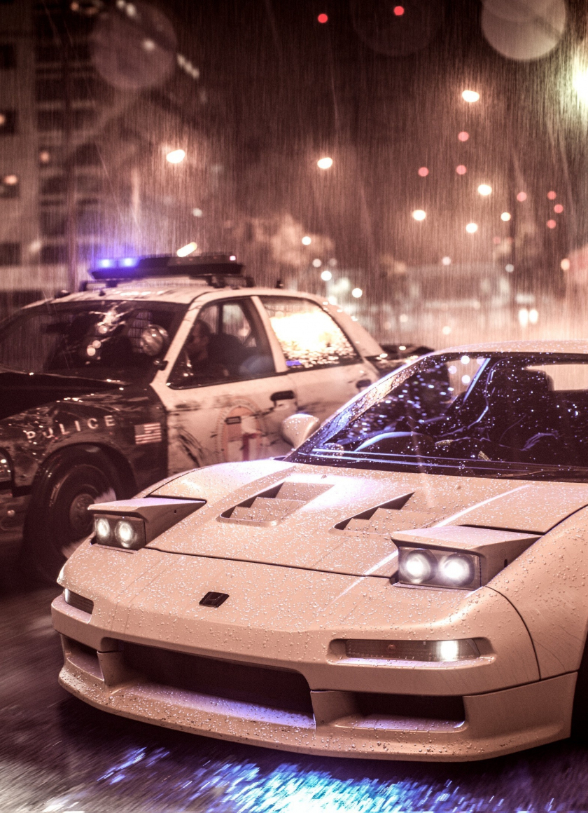 840x1160 Download wallpaper  need for speed, acura nsx vs police car, iphone iphone 4s, ipod touch,  HD background, 7773, Phone