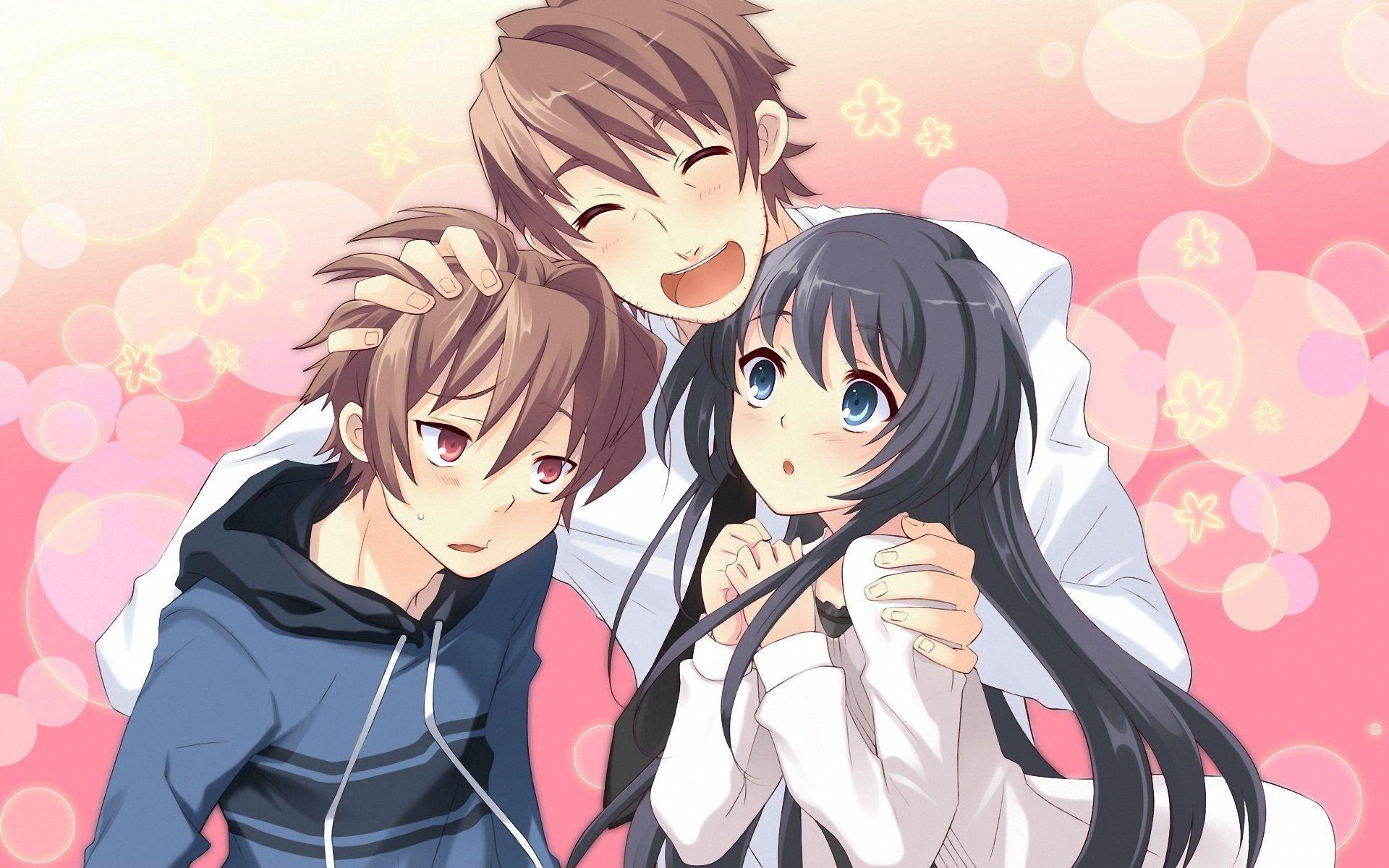 1920x1200 Anime girl friends group cute boys wallpaperx1200, Desktop