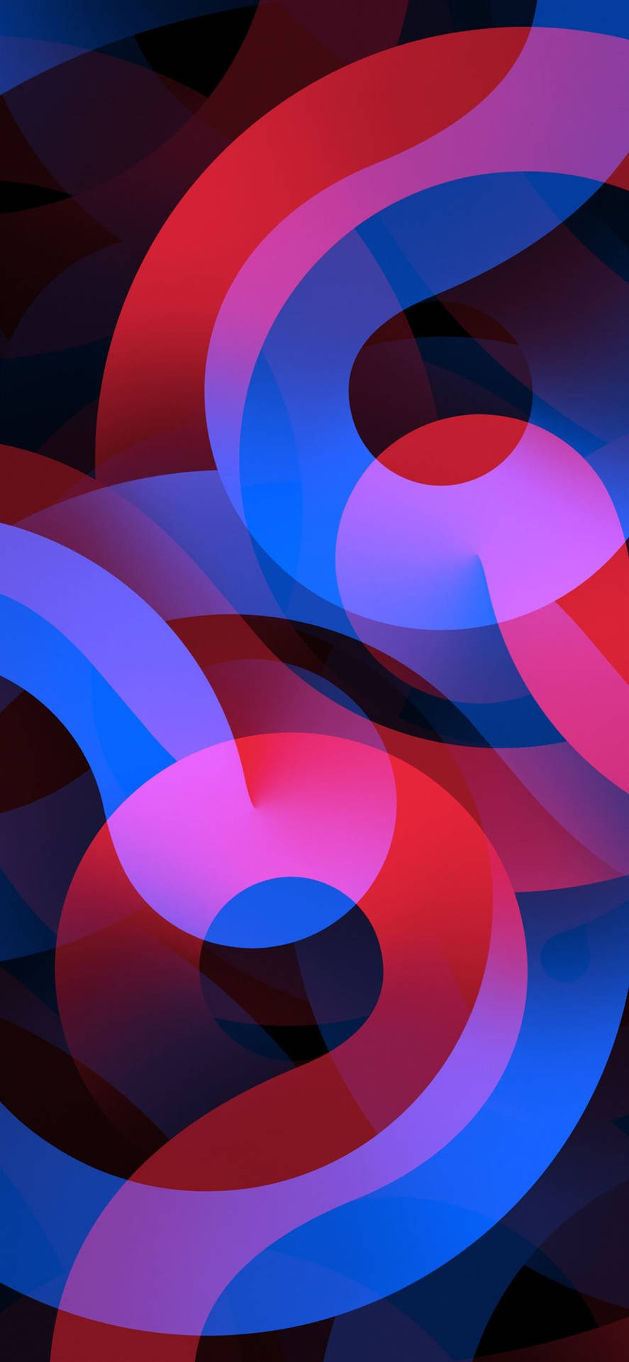 890x1920 Download Red And Blue Squiggles iPhone 12 Wallpaper, Phone