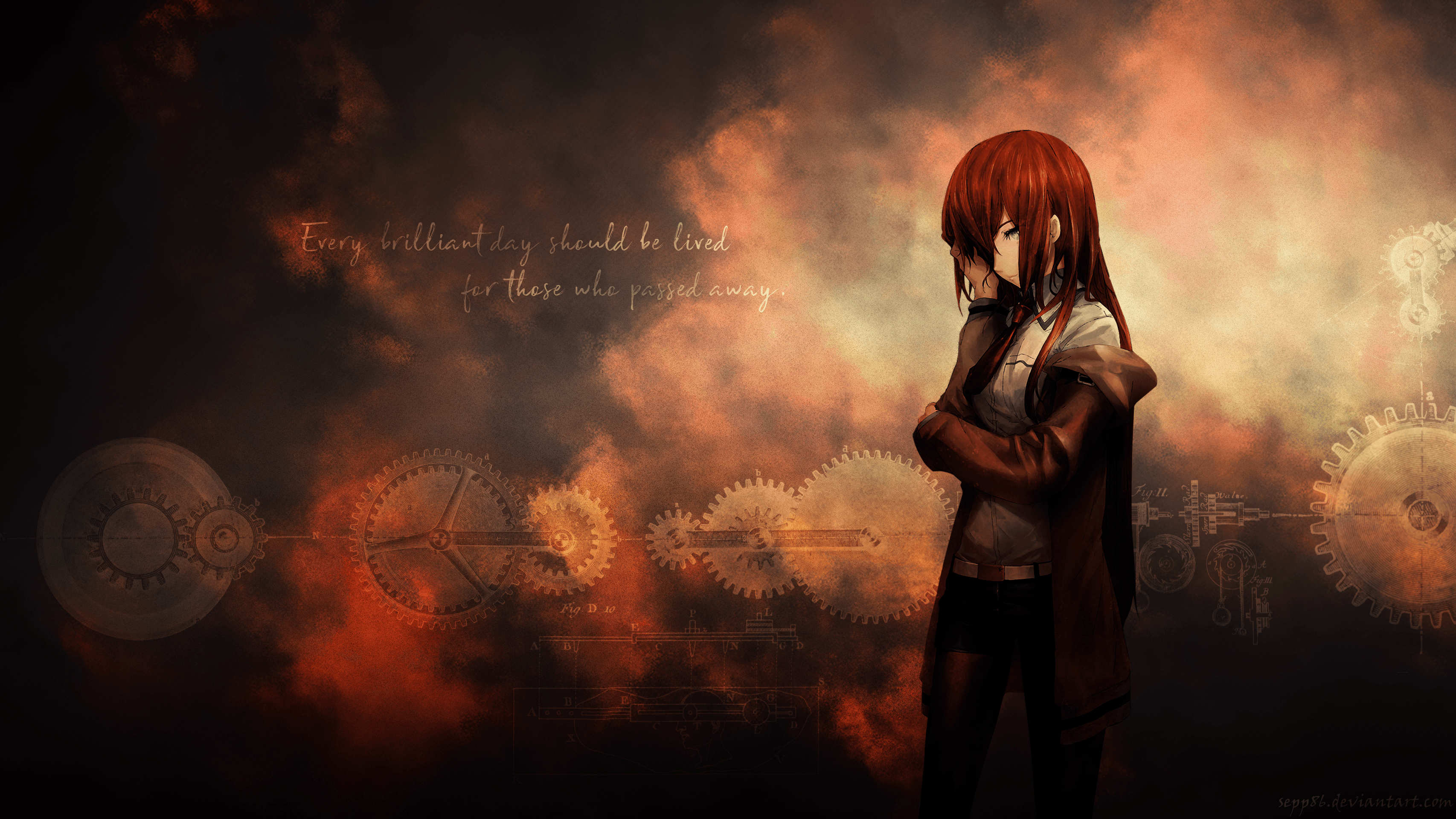 3420x1920 Steins Gate Makise Wallpaper HD Wallpaper. Background, Desktop