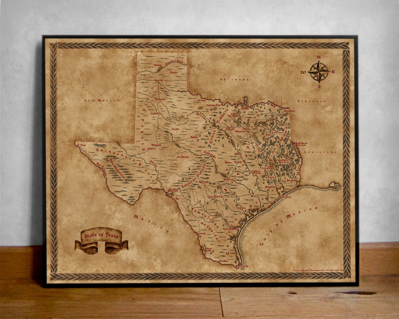 1380x1110 Fantasy Map of Texas Cities Tx Map Texas Map State of Texas, Desktop