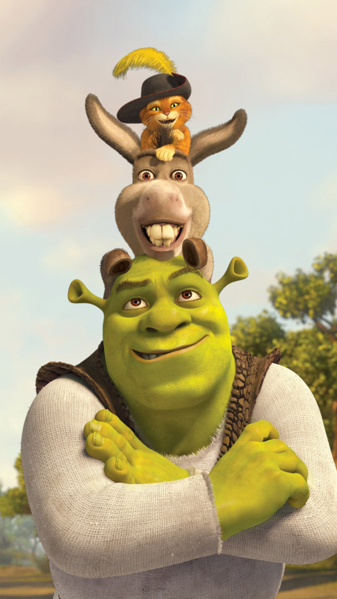 1080x1920 Shrek Donkey Puss In Boots Wallpaper for iPhone 6 Plus, Phone