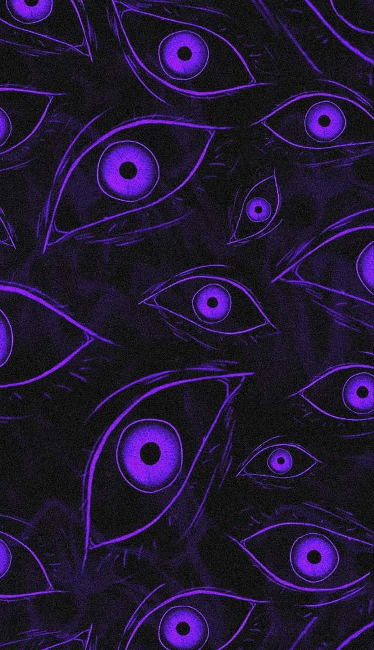 740x1280 Download Cute Gothic Purple Eyes Black Wallpaper, Phone