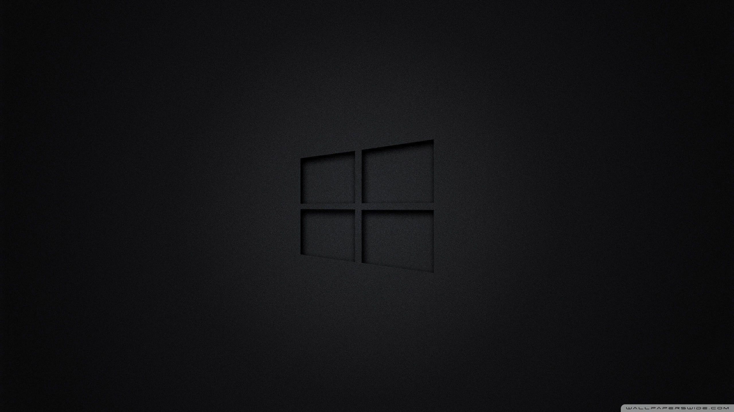 2560x1440 Microsoft Windows 10 4K Wallpaper Black, Desktop