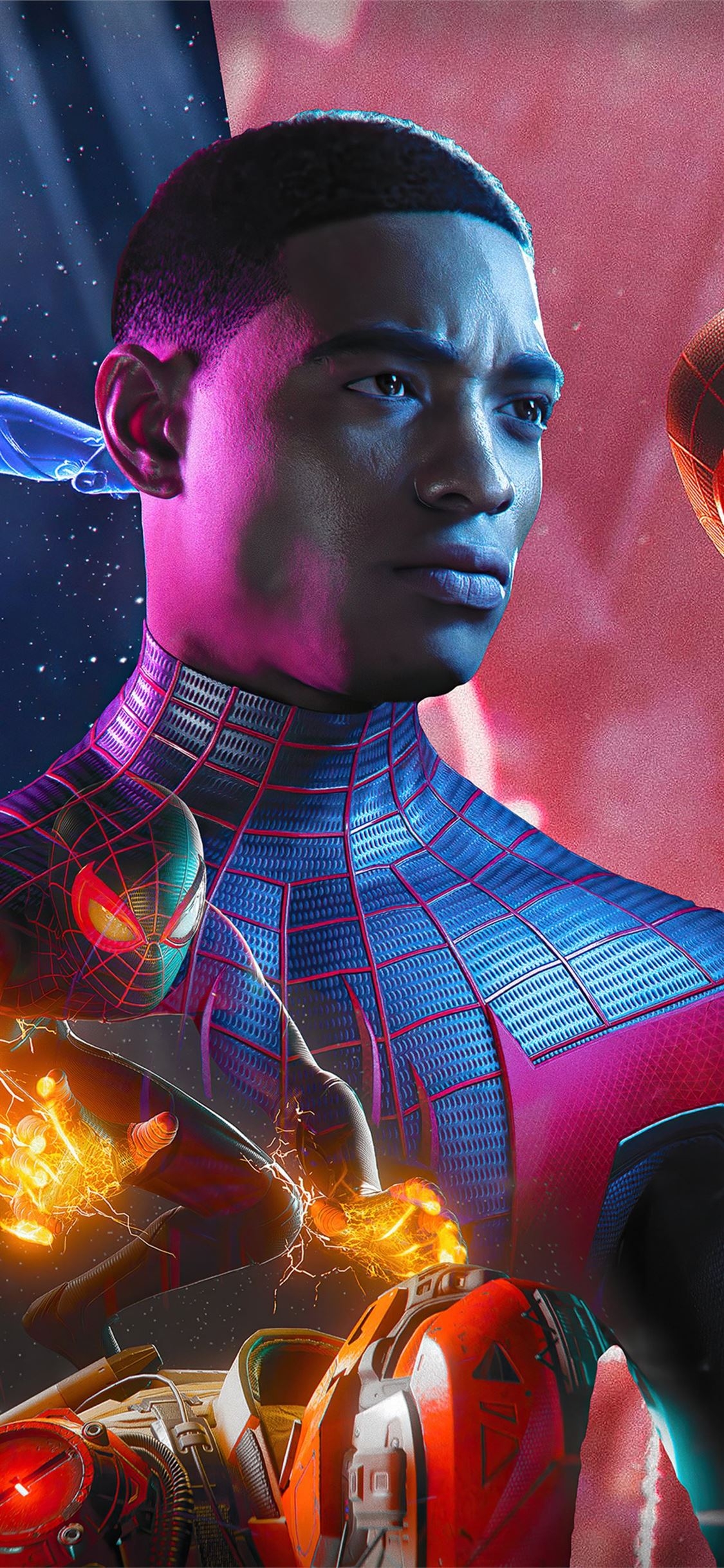 1130x2440 spider man miles morales 2020 4k iPhone X Wallpaper Free Download, Phone