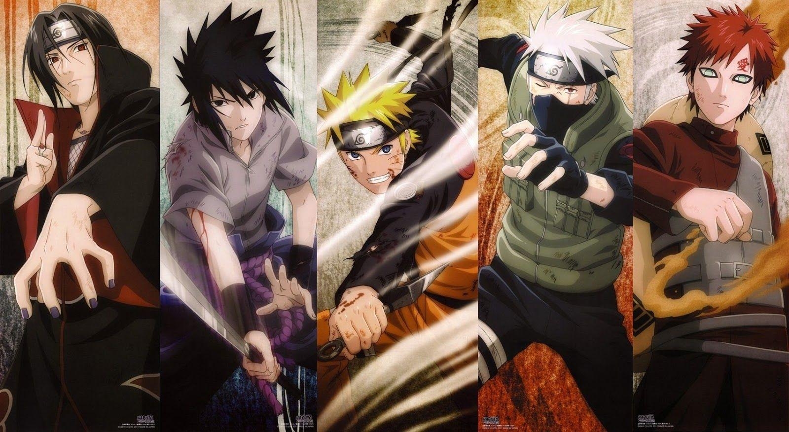 1600x880 Itachi, Sasuke, Naruto, Kakashi, Gaara. Naruto Shippuden. Photo, Desktop