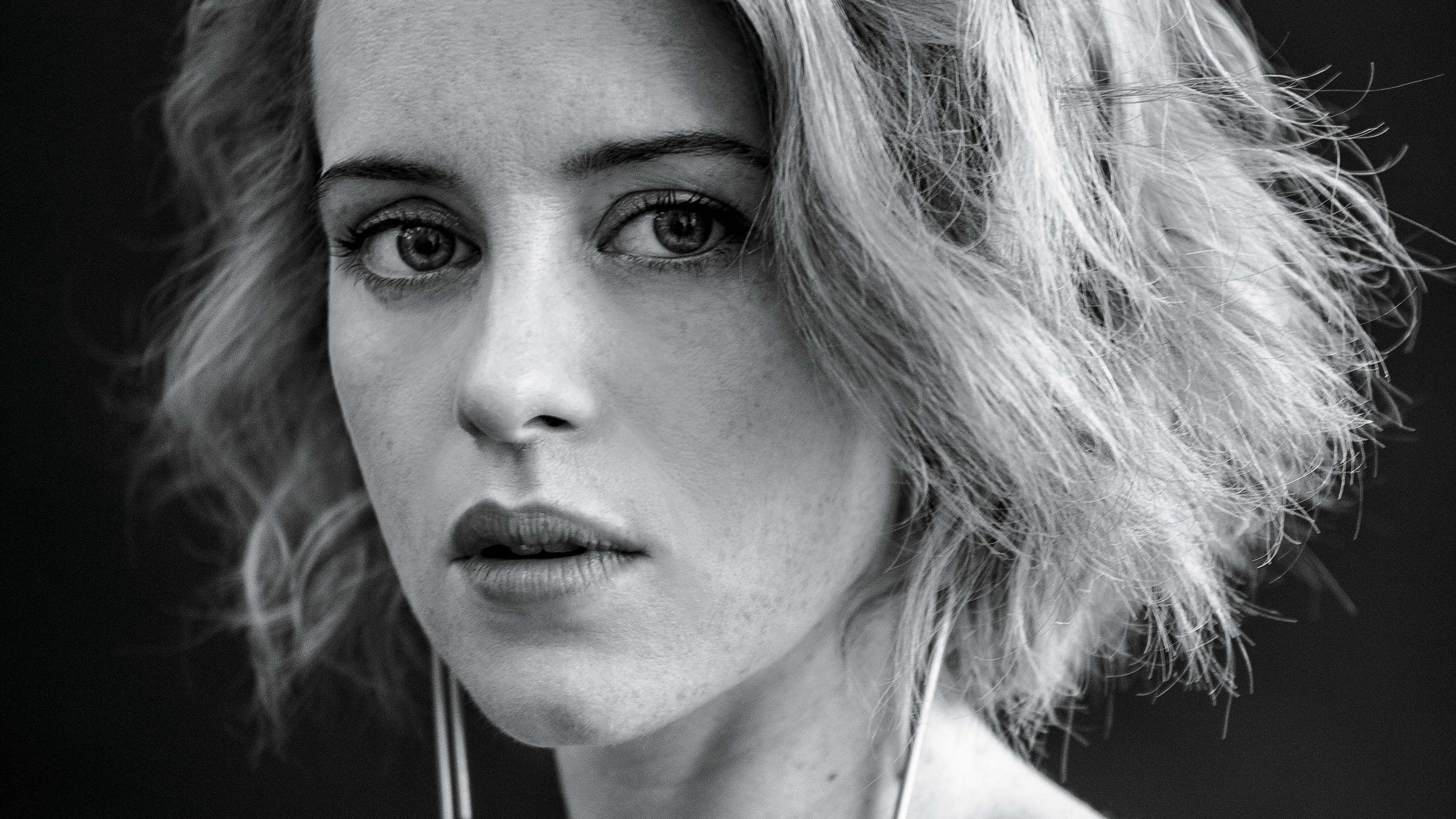 3750x2110 Claire Foy Monochrome HD Celebrities, 4k Wallpaper, Image, Background, Photo and Picture, Desktop