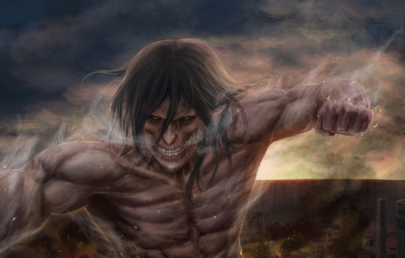 1340x850 Wallpaper monster, chaos, anime, fight, muscles, transformation, asian, giant, manga, colossus, japanese, chest, asiatic, powerful, strong, thorax image for desktop, section сёнэн, Desktop