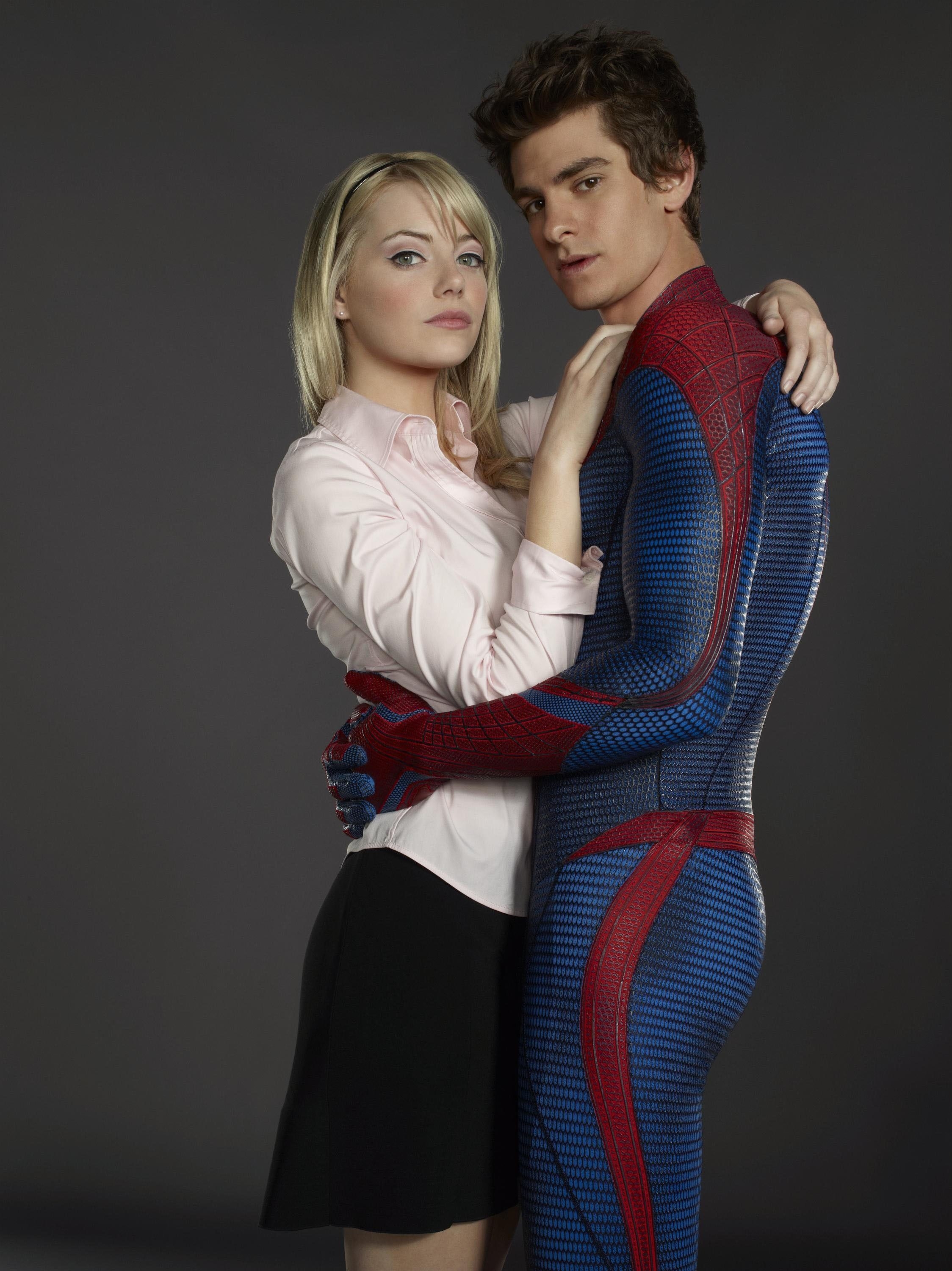 2250x3000 emma stone peter parker gwen stacy andrew garfield the amazing spiderman movie stills  High Quality Wallpaper, High Definition Wallpaper, Phone