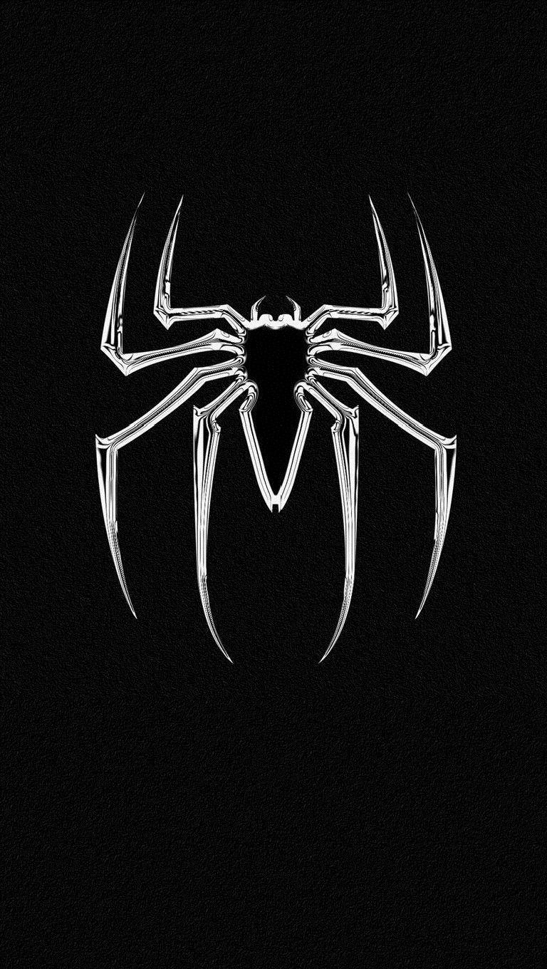 770x1360 Spider Man Logo White Phone Wallpaper Free Spider Man Logo, Phone