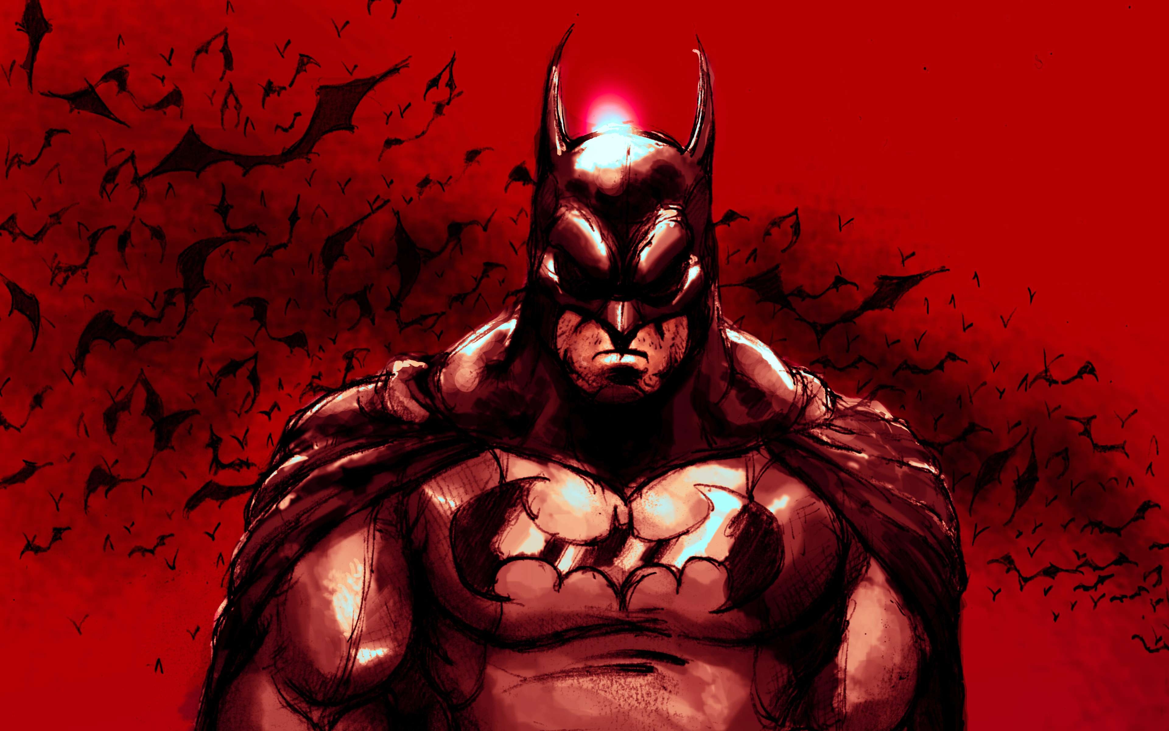 3840x2400 Red Batman Wallpaper 4k, Desktop