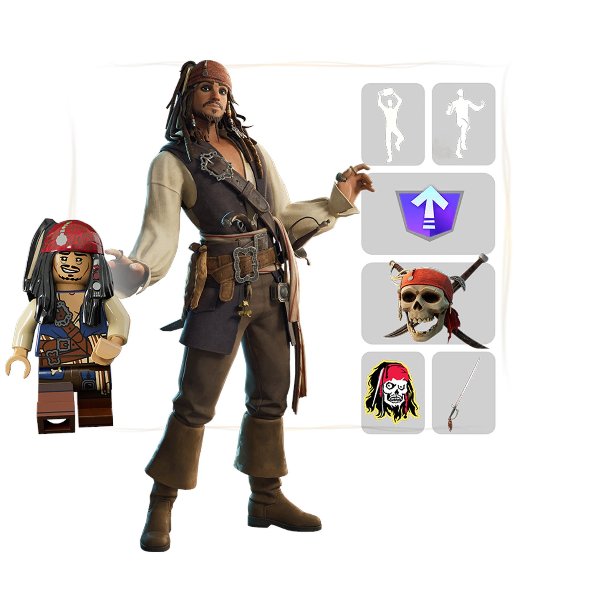 2050x2050 Jack Sparrow Fortnite wallpaper, Phone