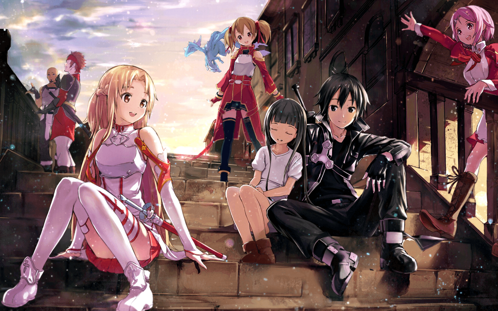 1680x1050 Download  Sword Art Online, Kirito, Yuuki Asuna, Ayano, Desktop