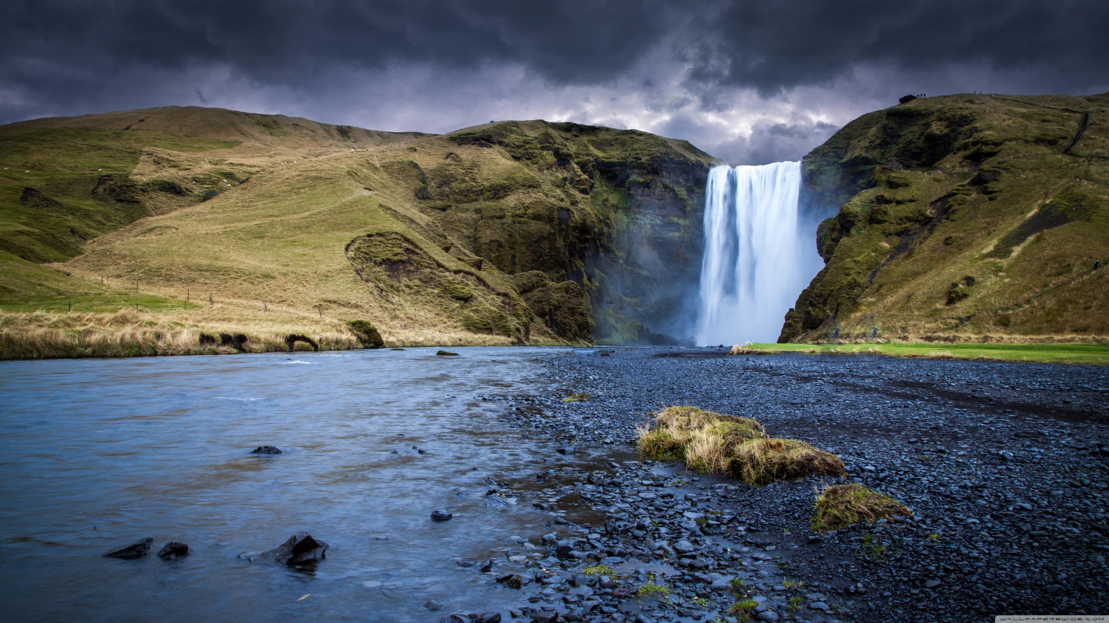 3840x2160 Skogafoss Waterfall, Iceland ❤ 4K HD Desktop Wallpaper for 4K Ultra, Desktop