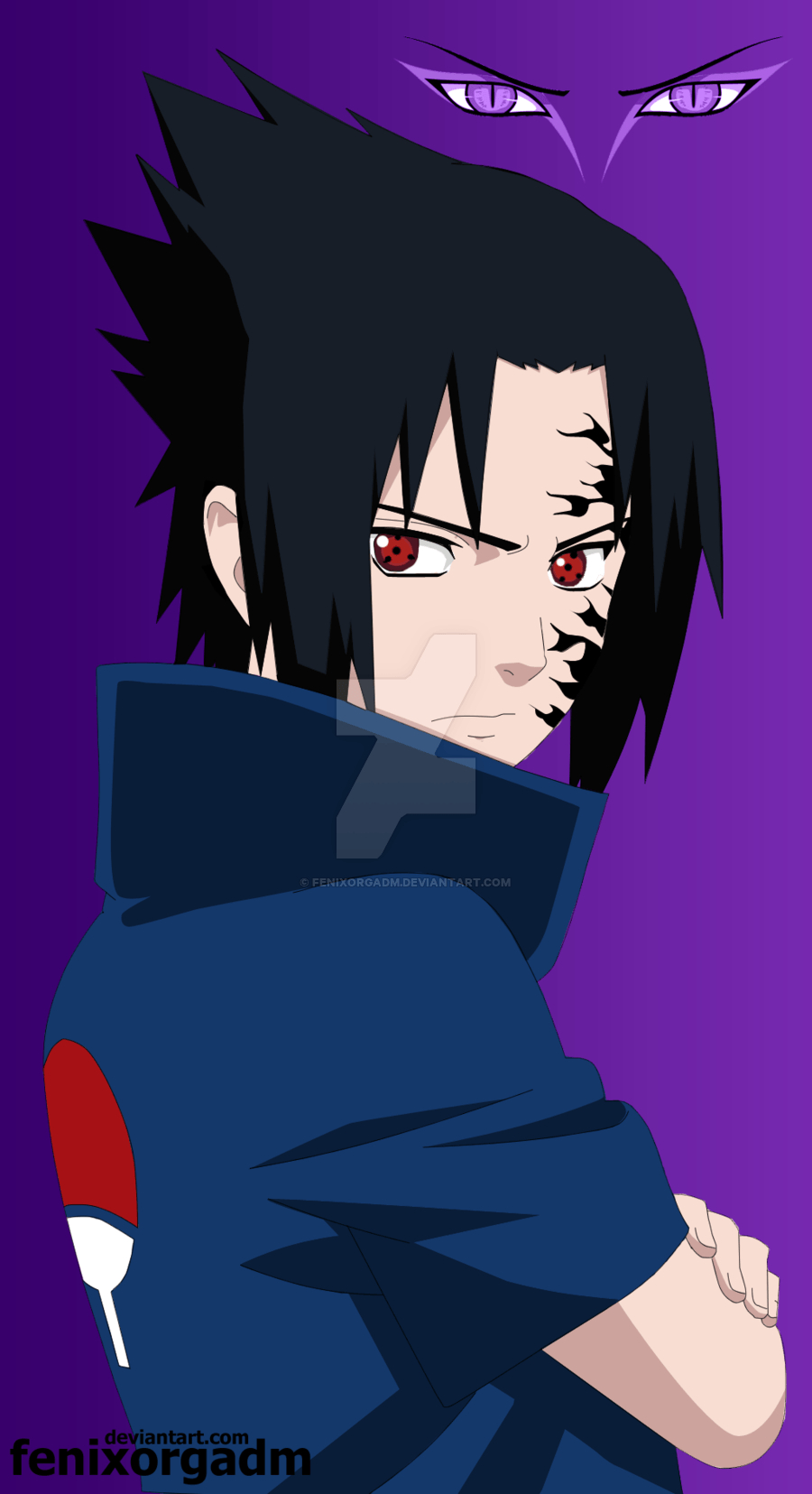 900x1660 Sasuke Uchiha Curse Mark, Phone