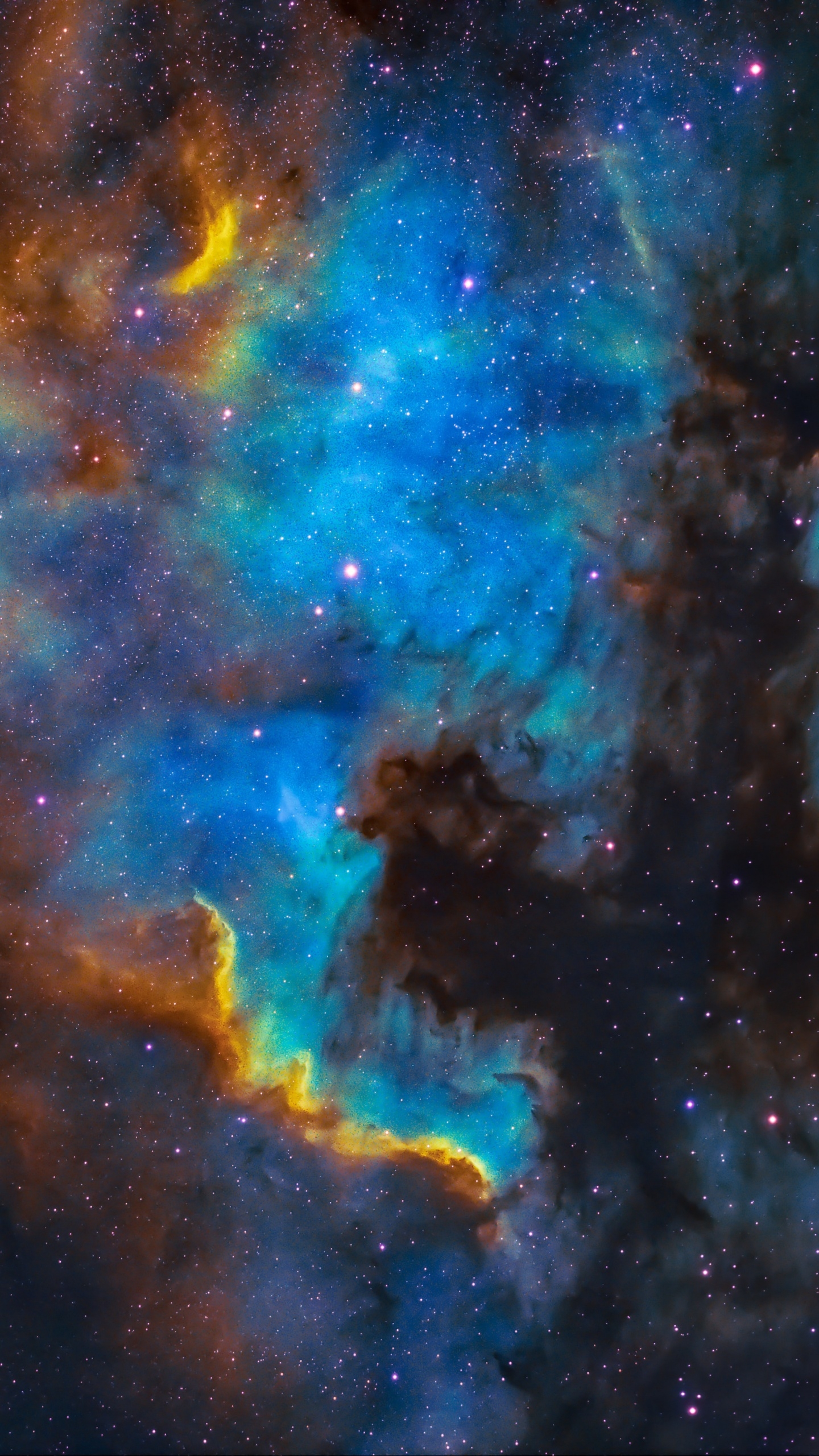 1440x2560 Pelican Nebula Wallpaper 4K, Cygnus, Blue Galaxy, Astronomy, Phone