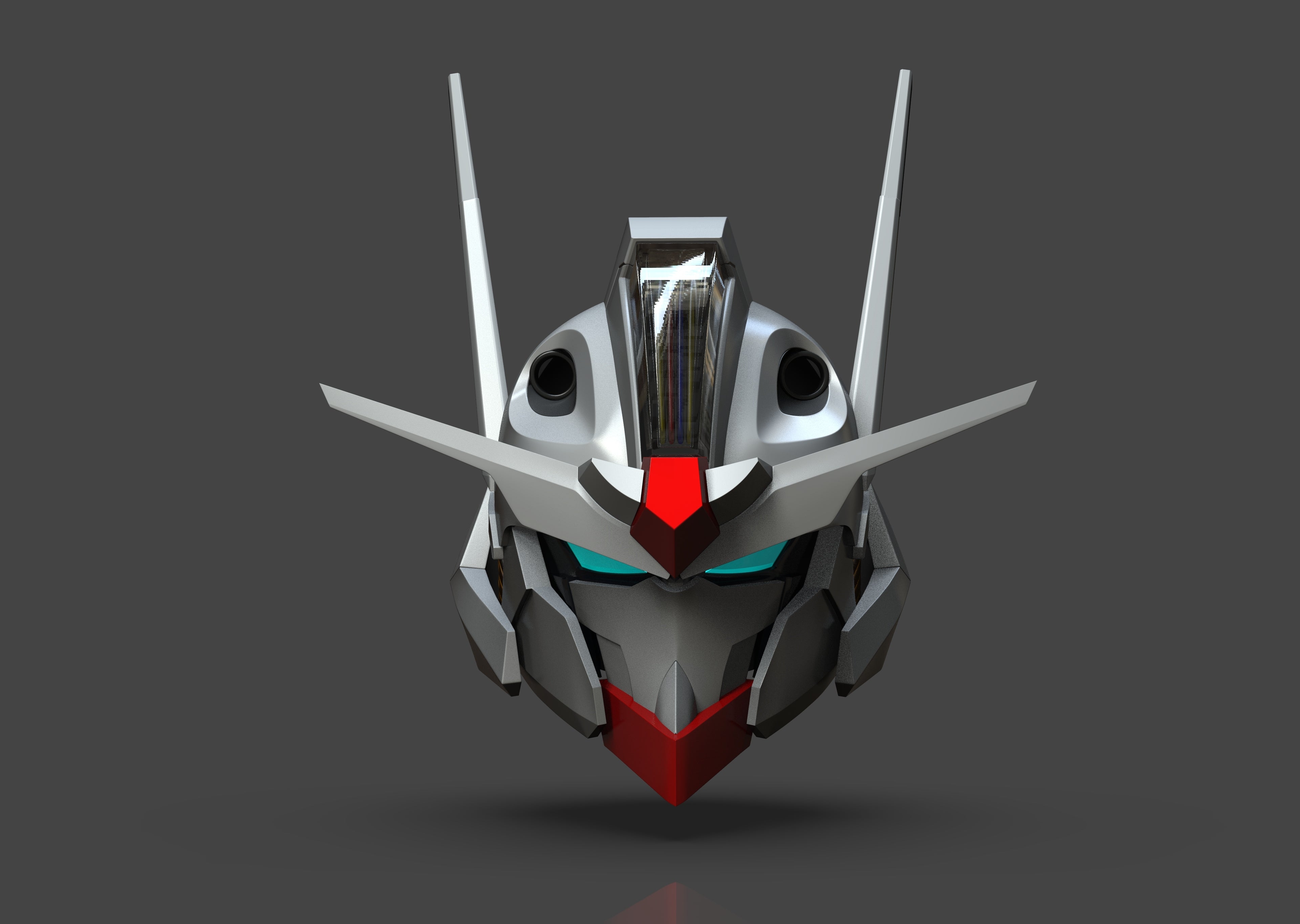 3840x2730 Gundam Aerial Helmet STL, Desktop