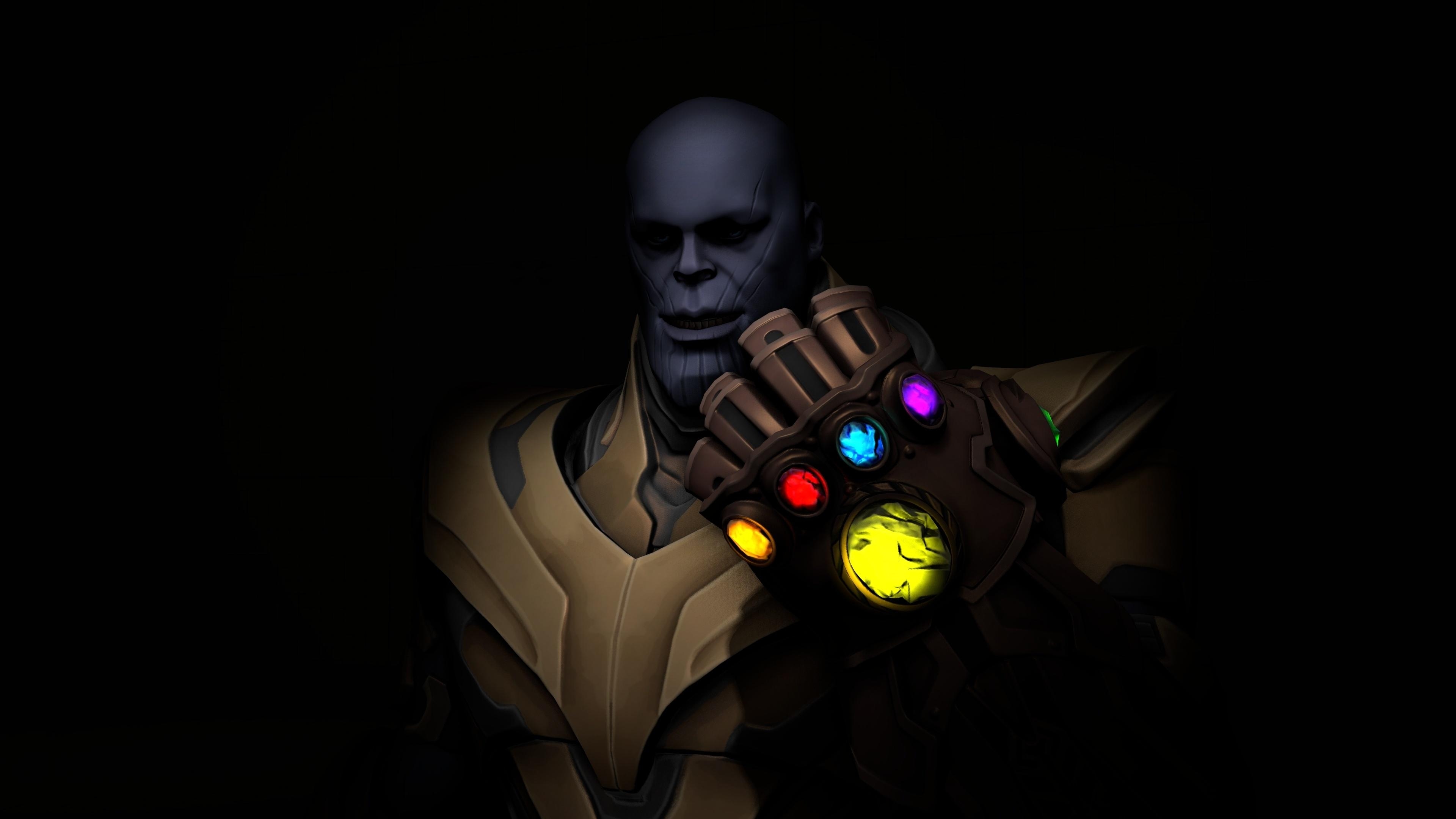 3840x2160 Download 3840x2400 wallpaper thanos, video game, villain, dark, Desktop