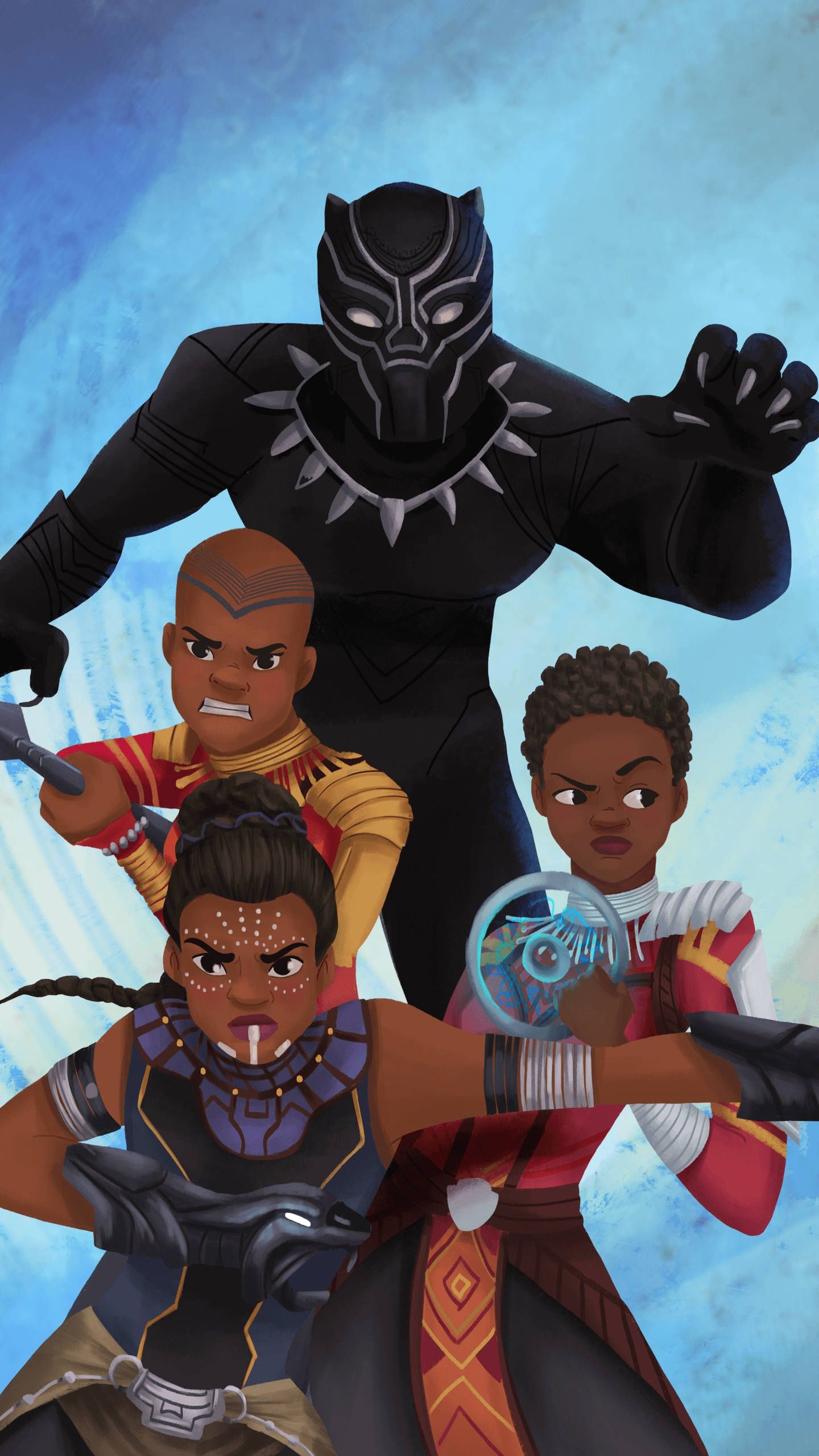 1440x2560 Wakanda Fighters Black Panther iPhone Wallpaper, Phone