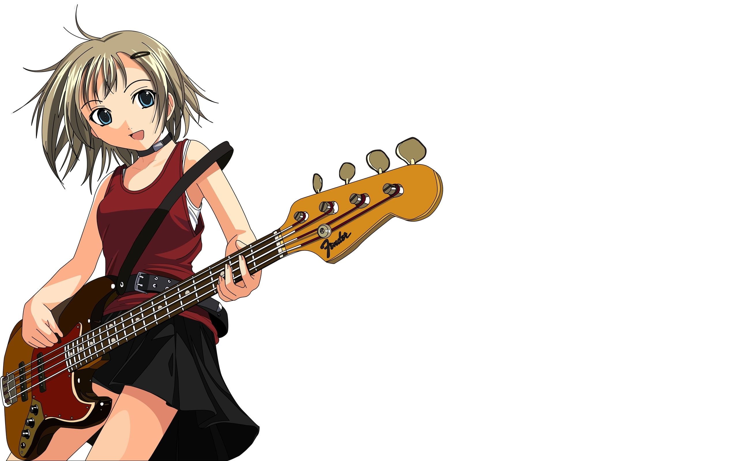 2560x1600 Female anime holding electric guitar HD wallpaper, Desktop