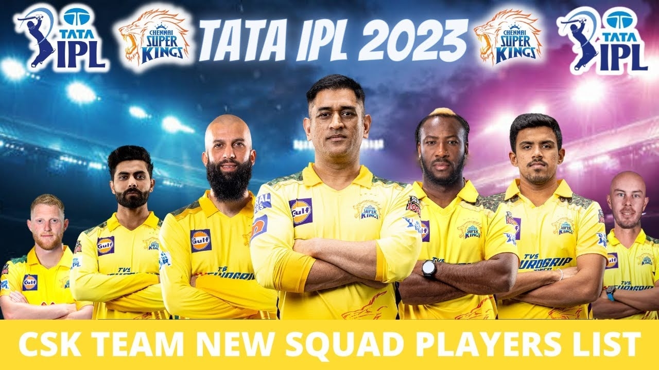 1280x720 CSK Players List for IPL 2023. Chennai Super Kings Squad. CSK team IPL 2023, Desktop