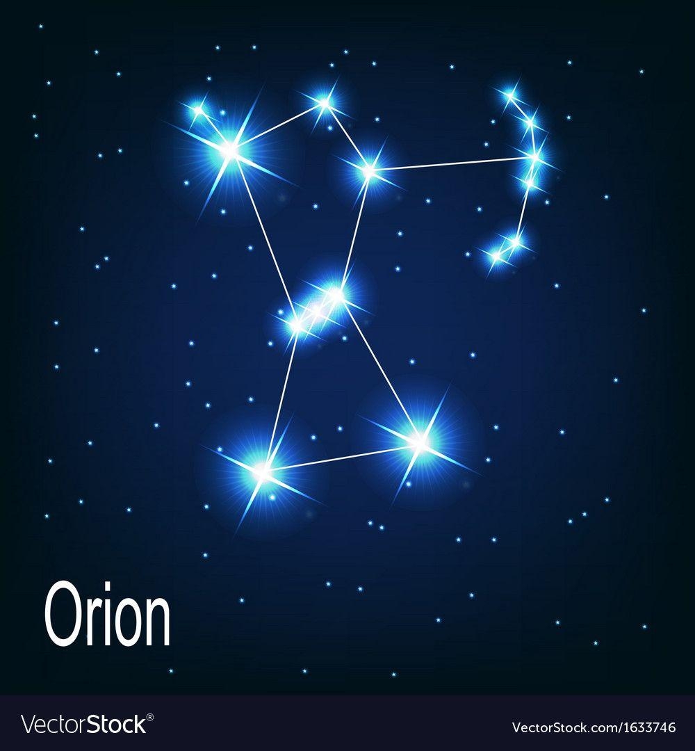 1000x1080 The constellation Orion star in the night sky Vector Image, Phone