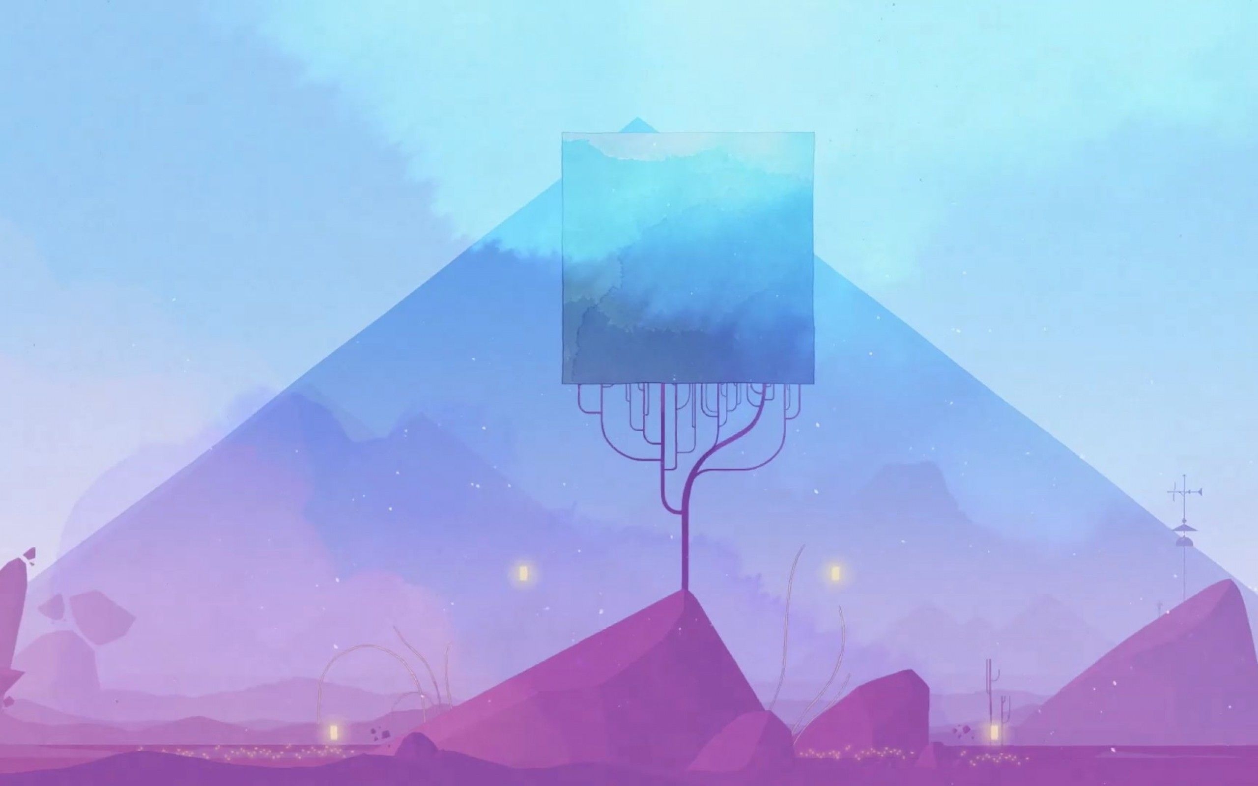 2560x1600 Download  Gris, Mountain, Landscape, Platform Games, Desktop