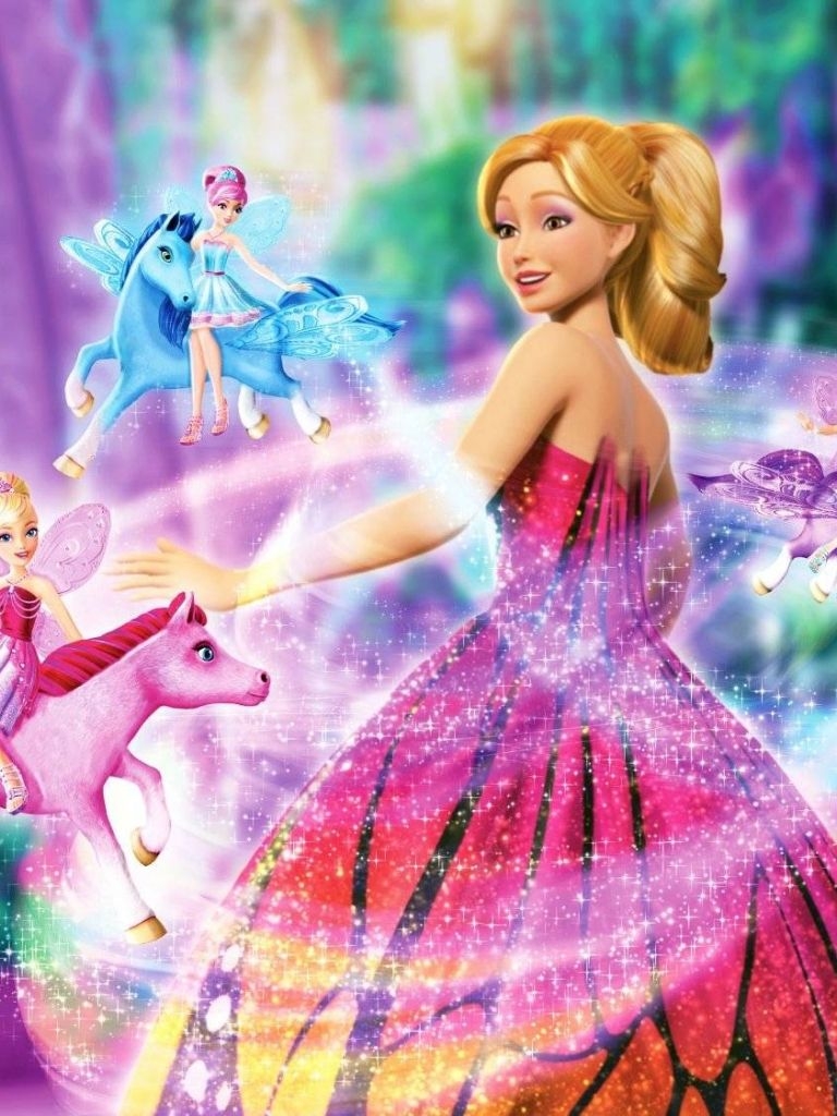 770x1030 Free download Barbie Mariposa and the Fairy Princess Wallpaper 2, Phone