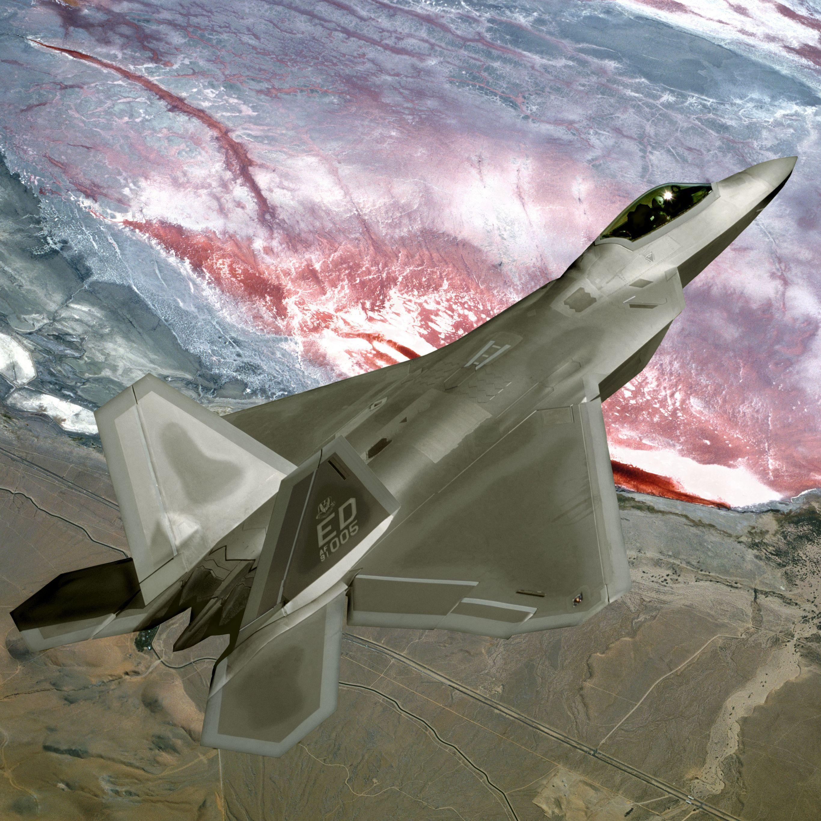 2740x2740 IPad Pro Lockheed Martin F 22 Raptor, Phone