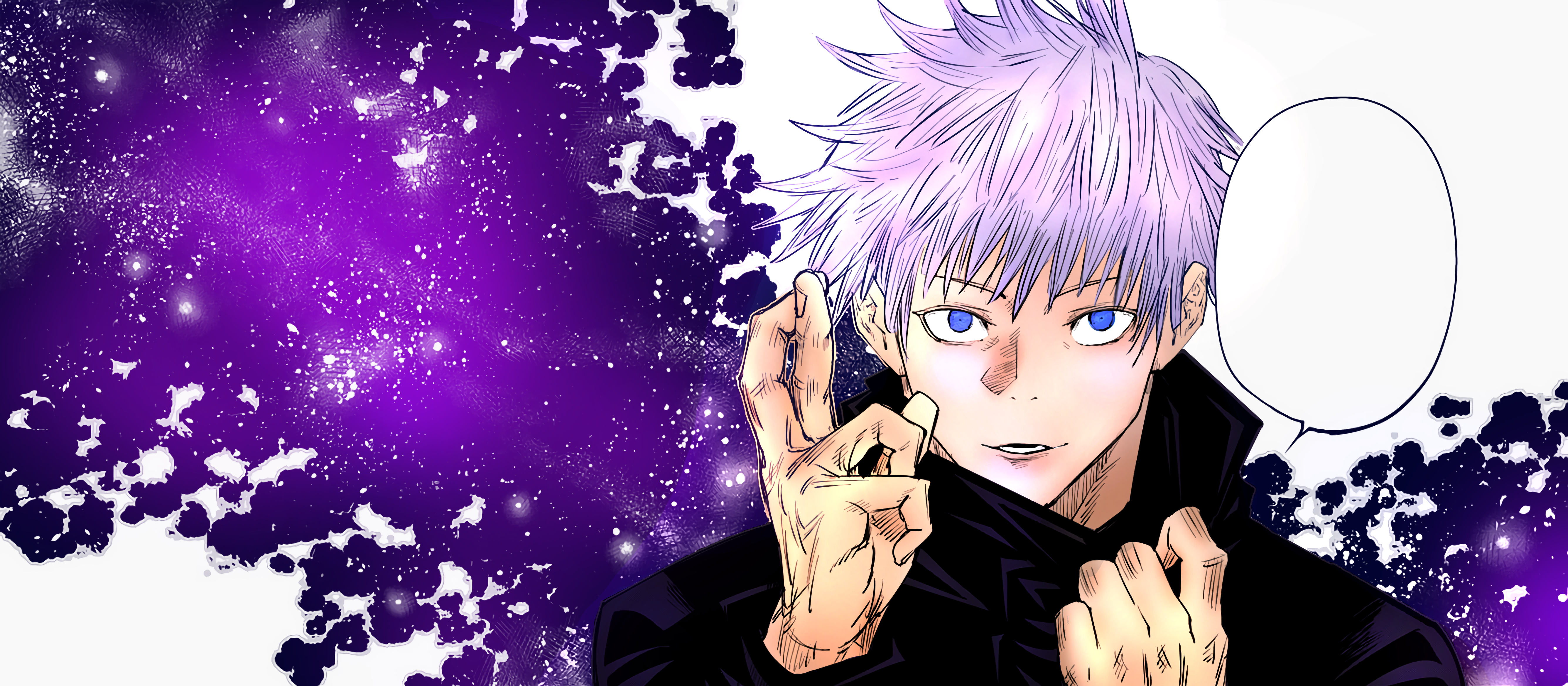 5350x2340 Colored this panel of gojo, Dual Screen