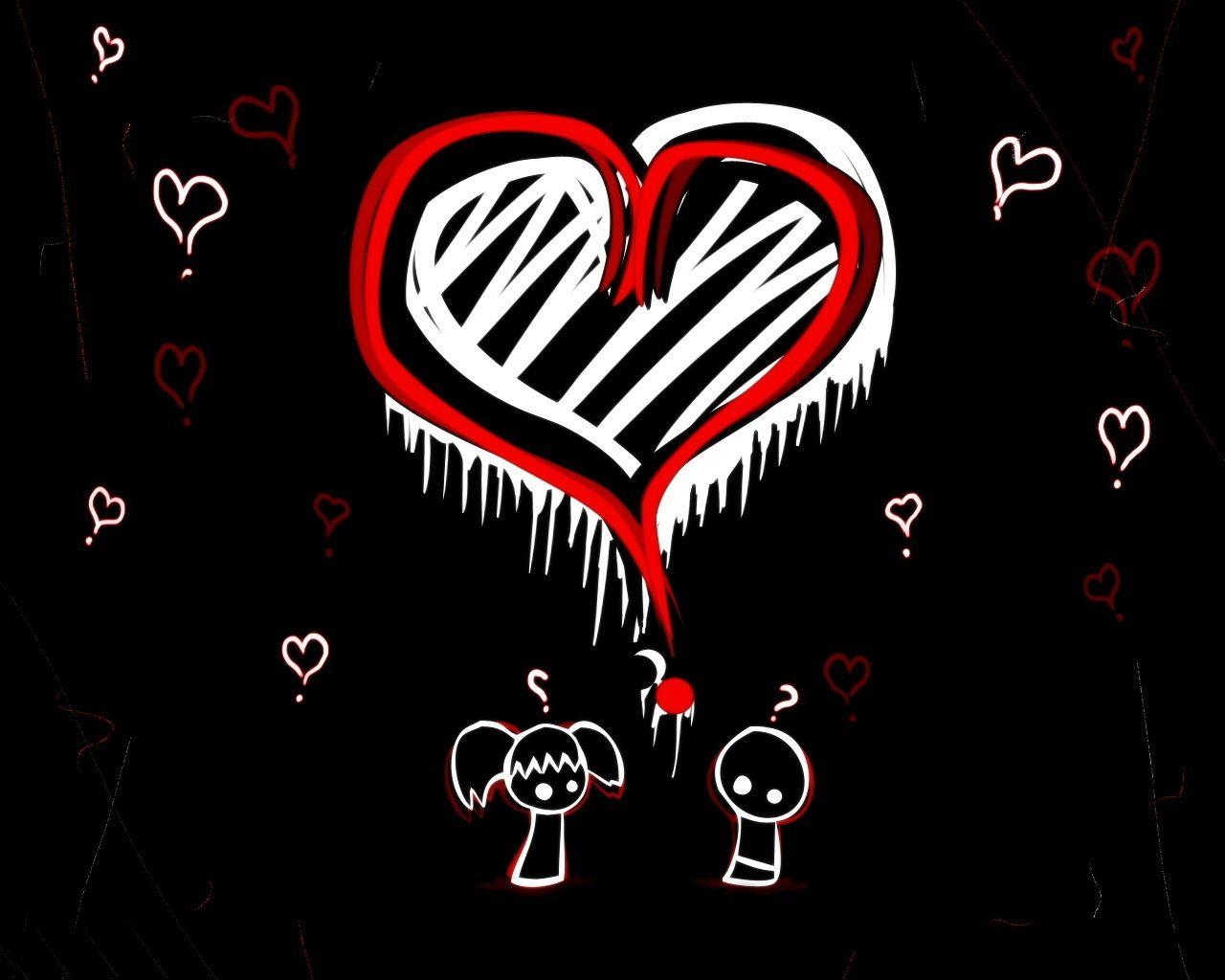 1280x1030 Wallpaper of Emo Love, Desktop